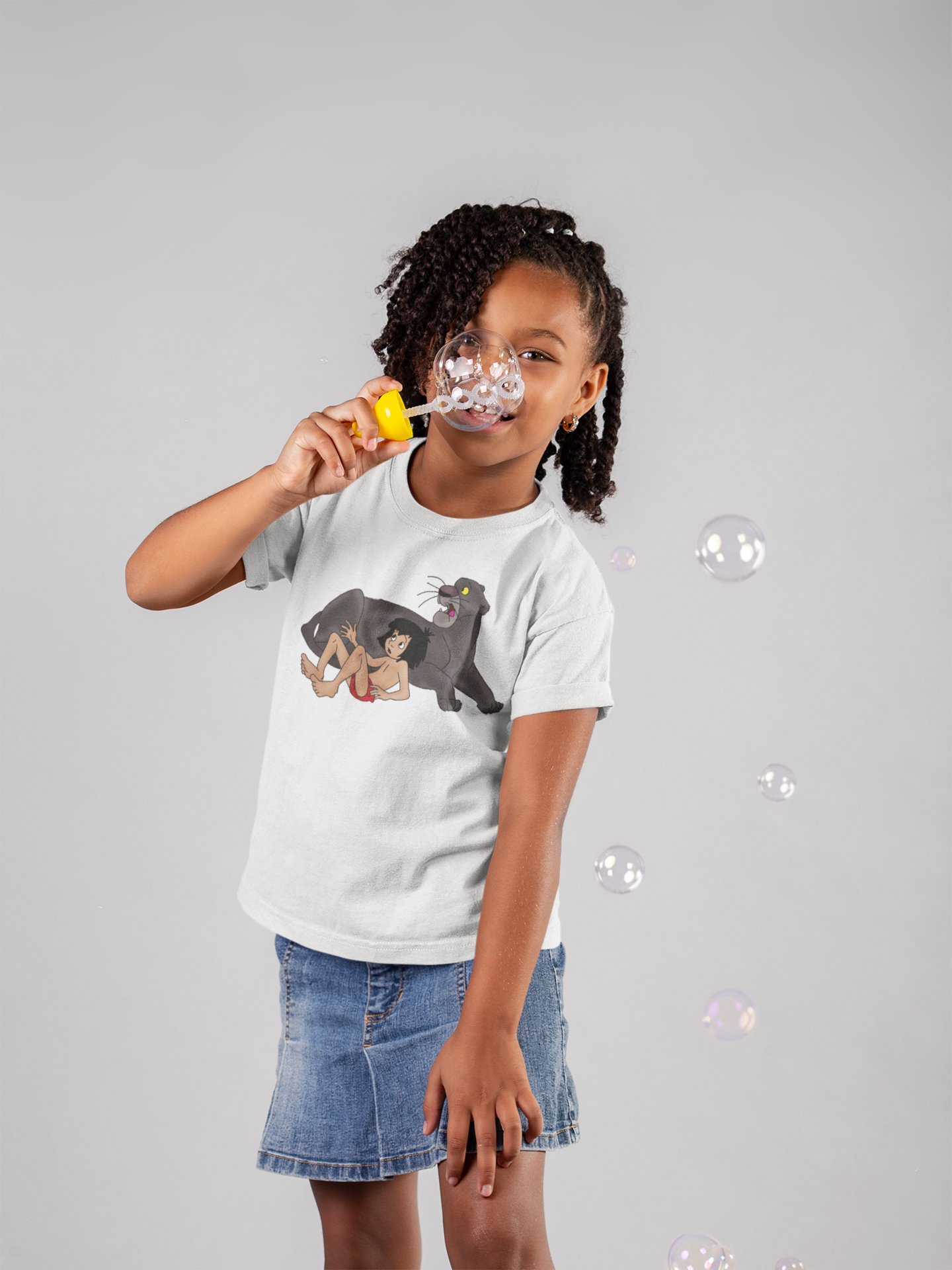 Cute Cartoon Half Sleeves T-Shirt For Girls -FunkyTeesClub