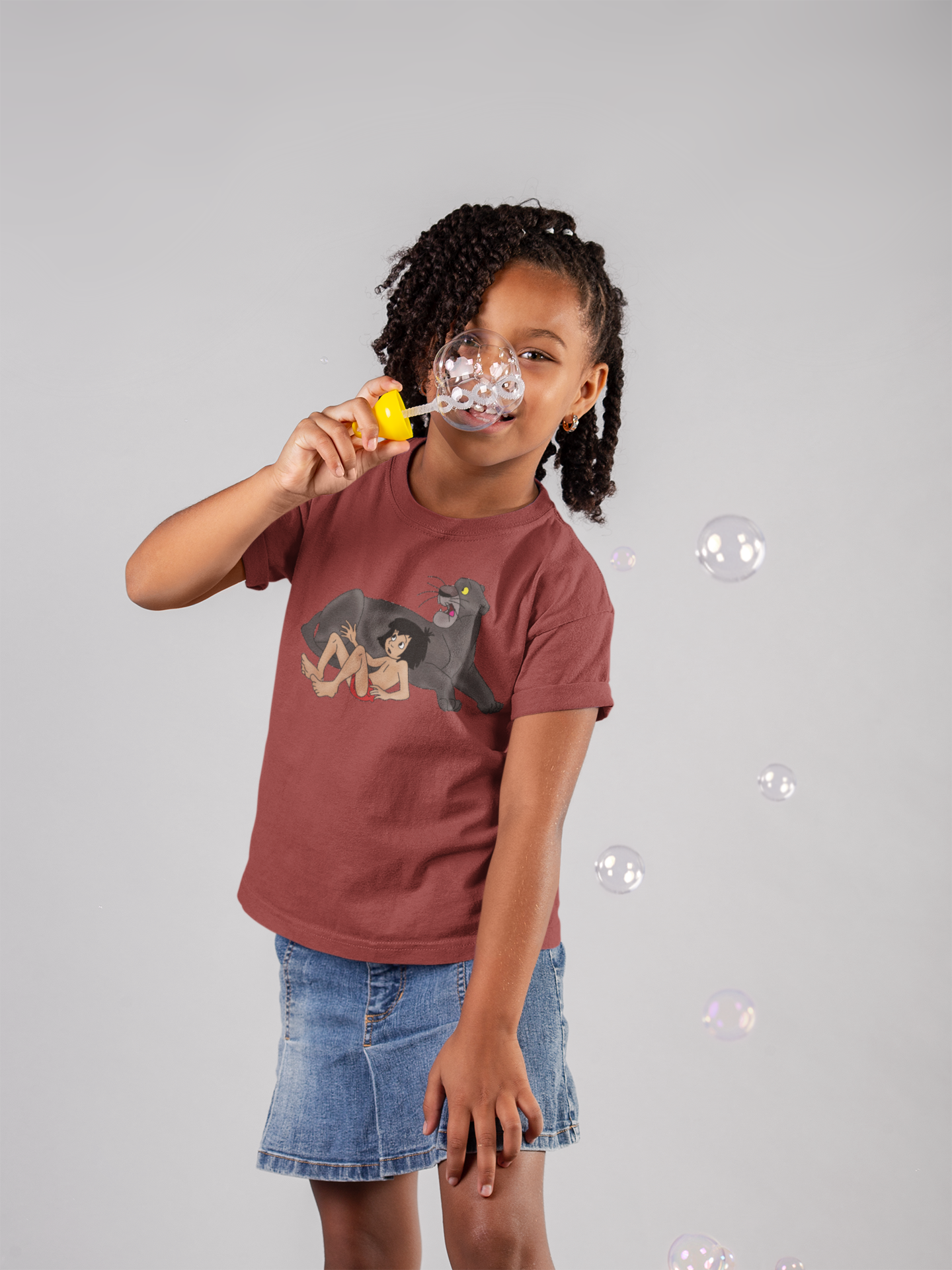 Cute Cartoon Half Sleeves T-Shirt For Girls -FunkyTeesClub