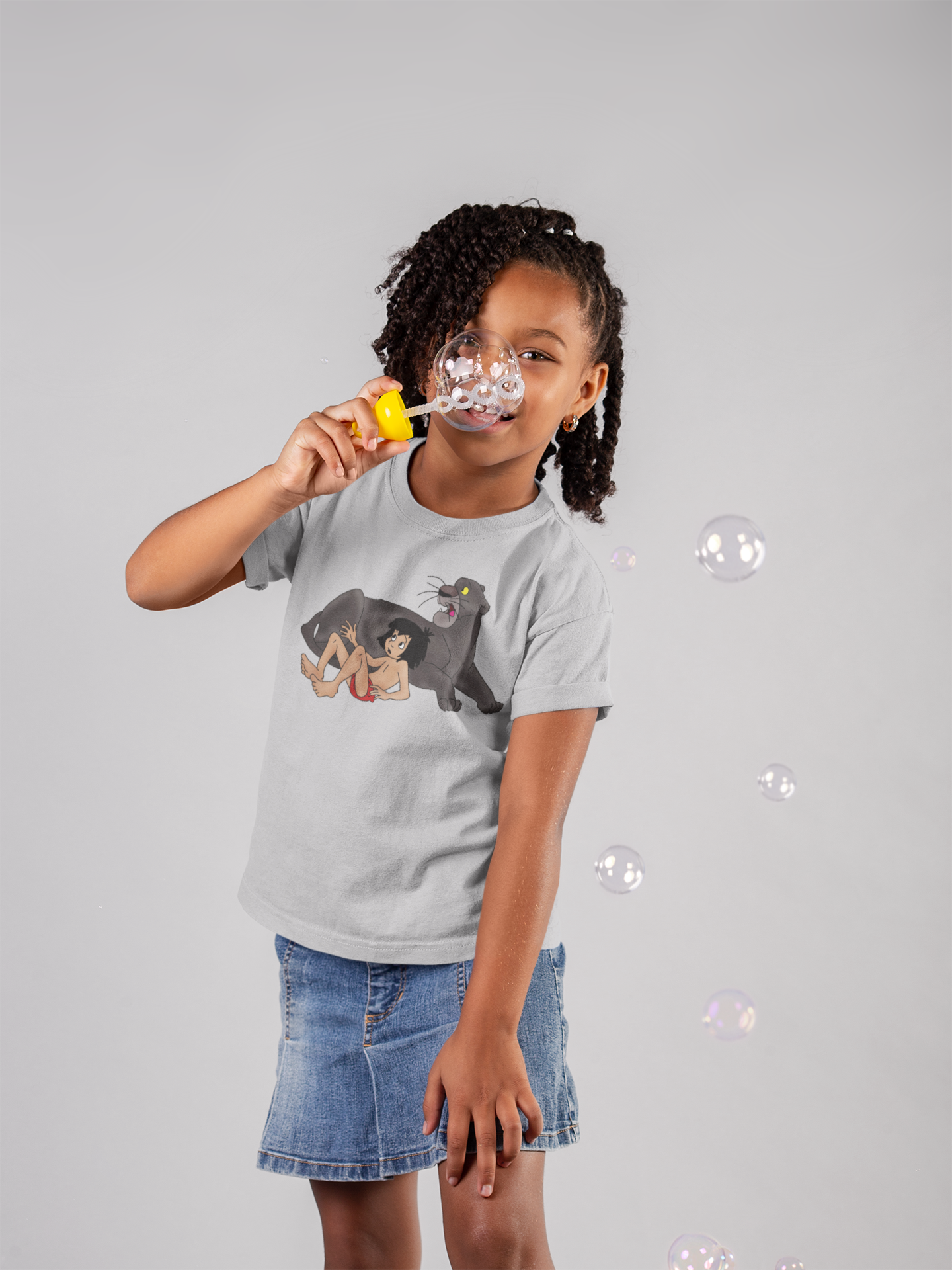 Cute Cartoon Half Sleeves T-Shirt For Girls -FunkyTeesClub