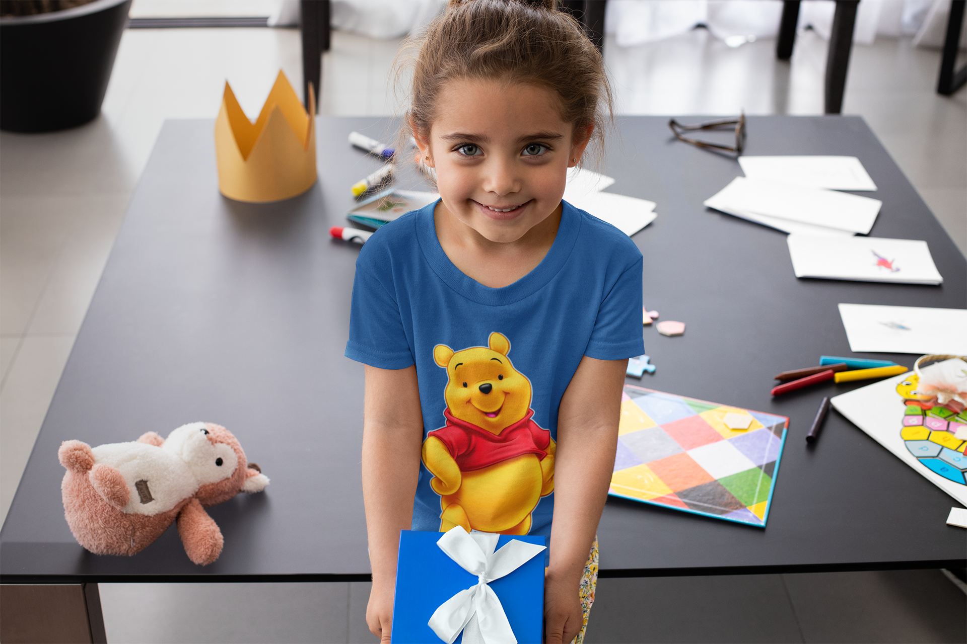 Cute Cartoon Half Sleeves T-Shirt For Girls -FunkyTeesClub