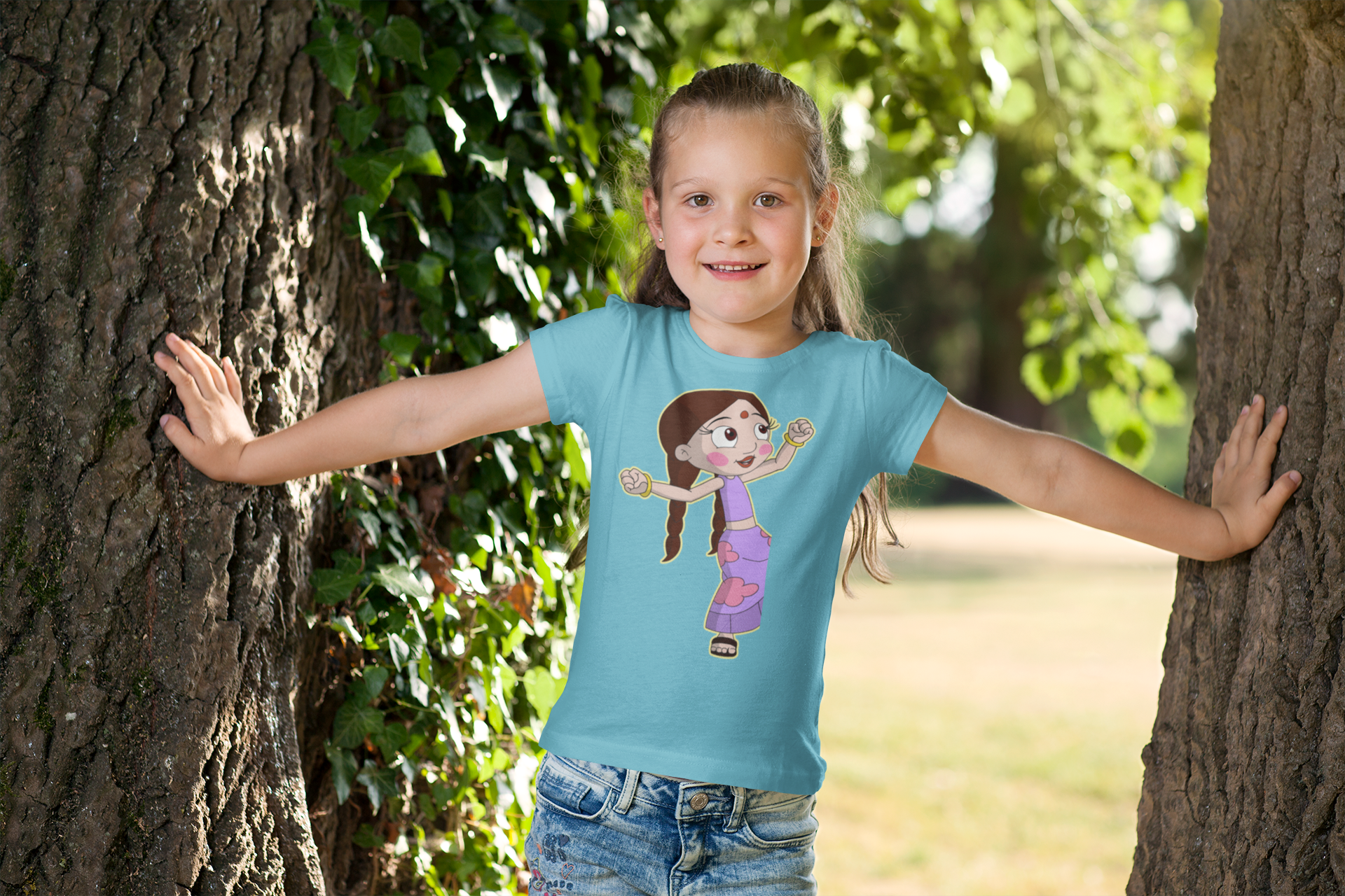 Cute Cartoon Half Sleeves T-Shirt For Girls -FunkyTeesClub