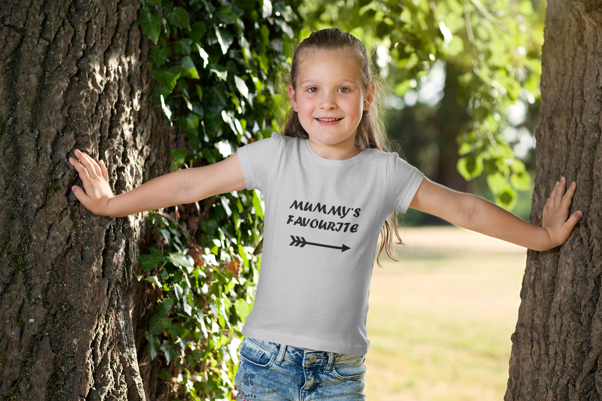Mummys Favourite Half Sleeves T-Shirt For Girls -FunkyTeesClub