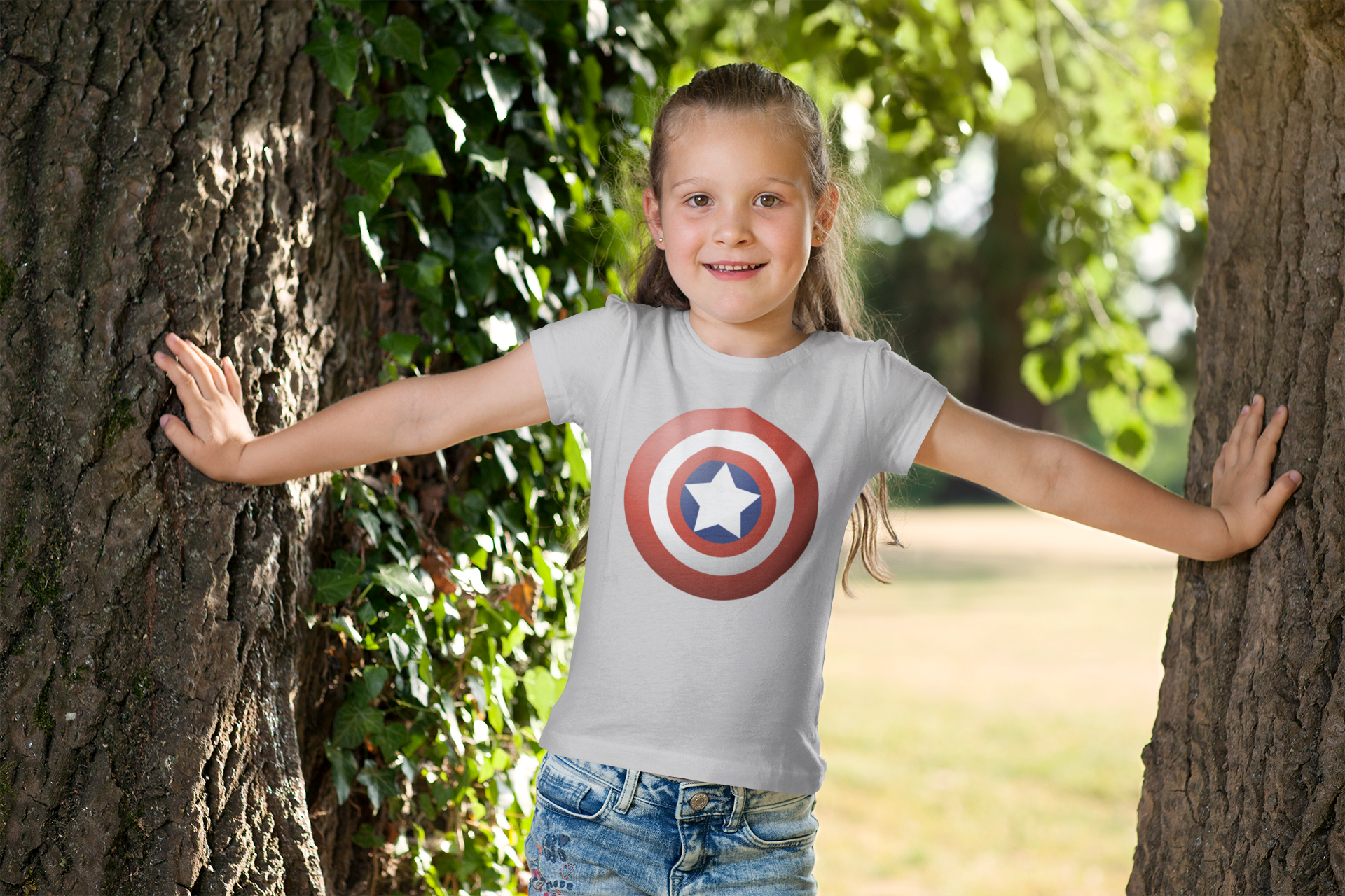 Superhero Half Sleeves T-Shirt For Girls -FunkyTeesClub