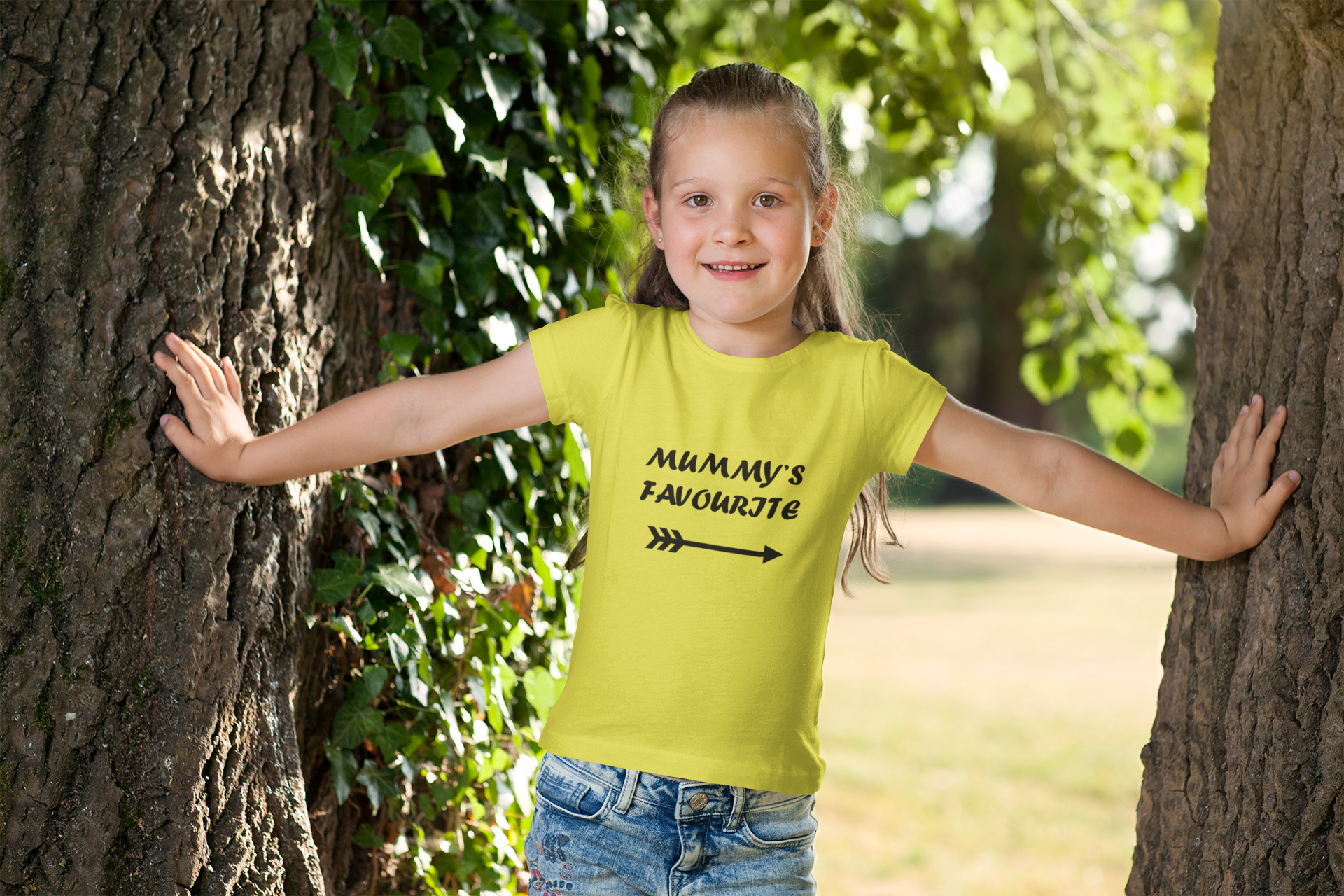 Mummys Favourite Half Sleeves T-Shirt For Girls -FunkyTeesClub
