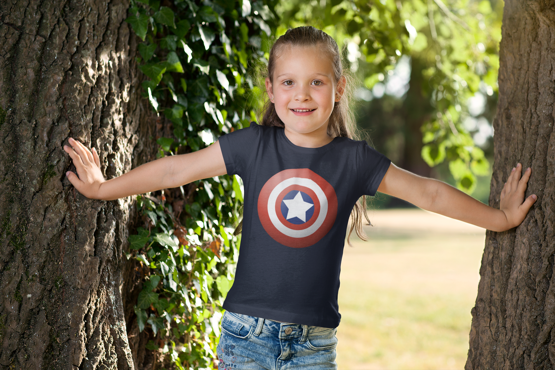 Superhero Half Sleeves T-Shirt For Girls -FunkyTeesClub