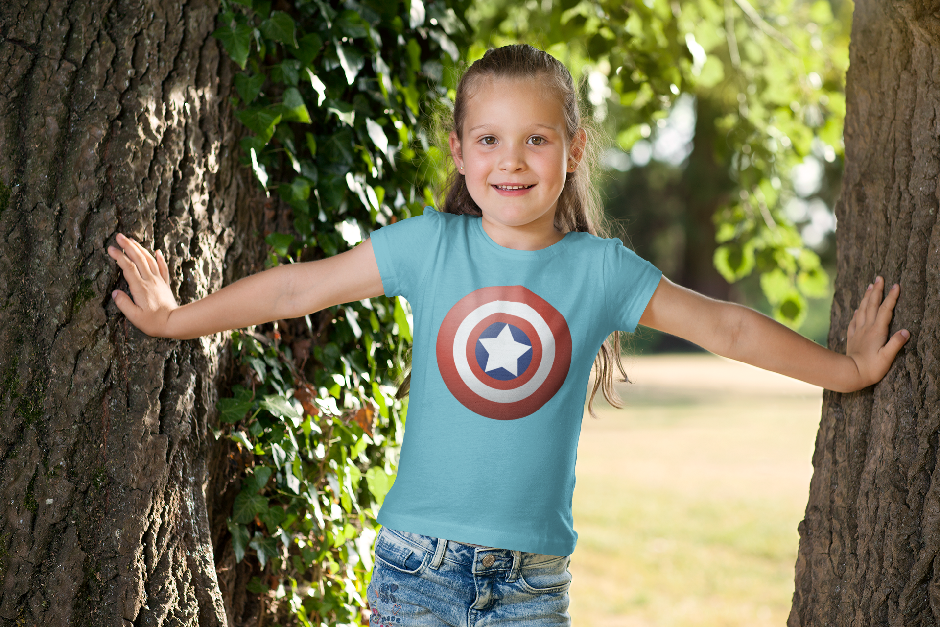 Superhero Half Sleeves T-Shirt For Girls -FunkyTeesClub