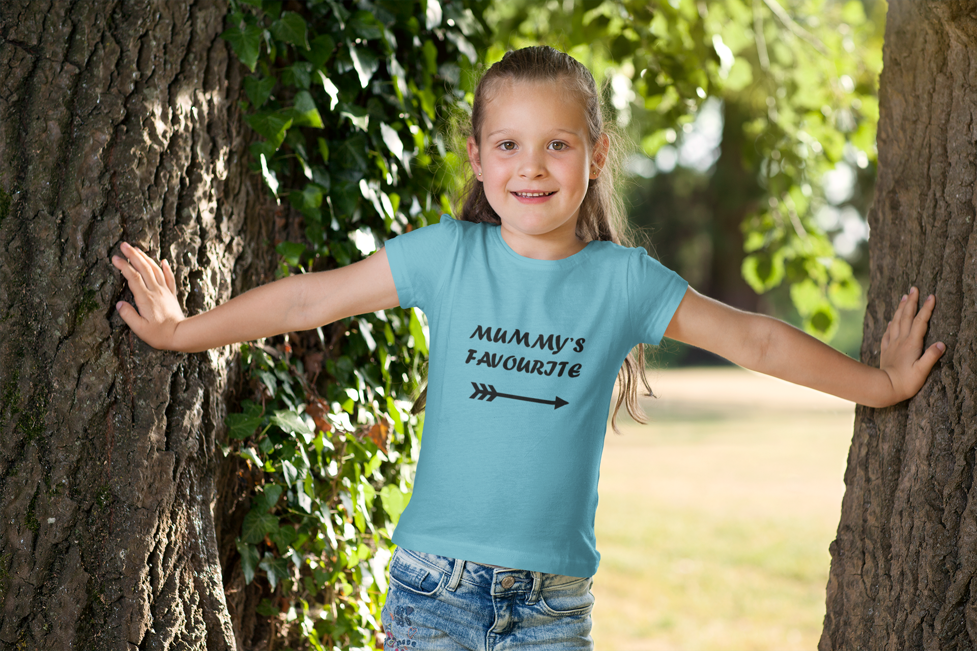 Mummys Favourite Half Sleeves T-Shirt For Girls -FunkyTeesClub
