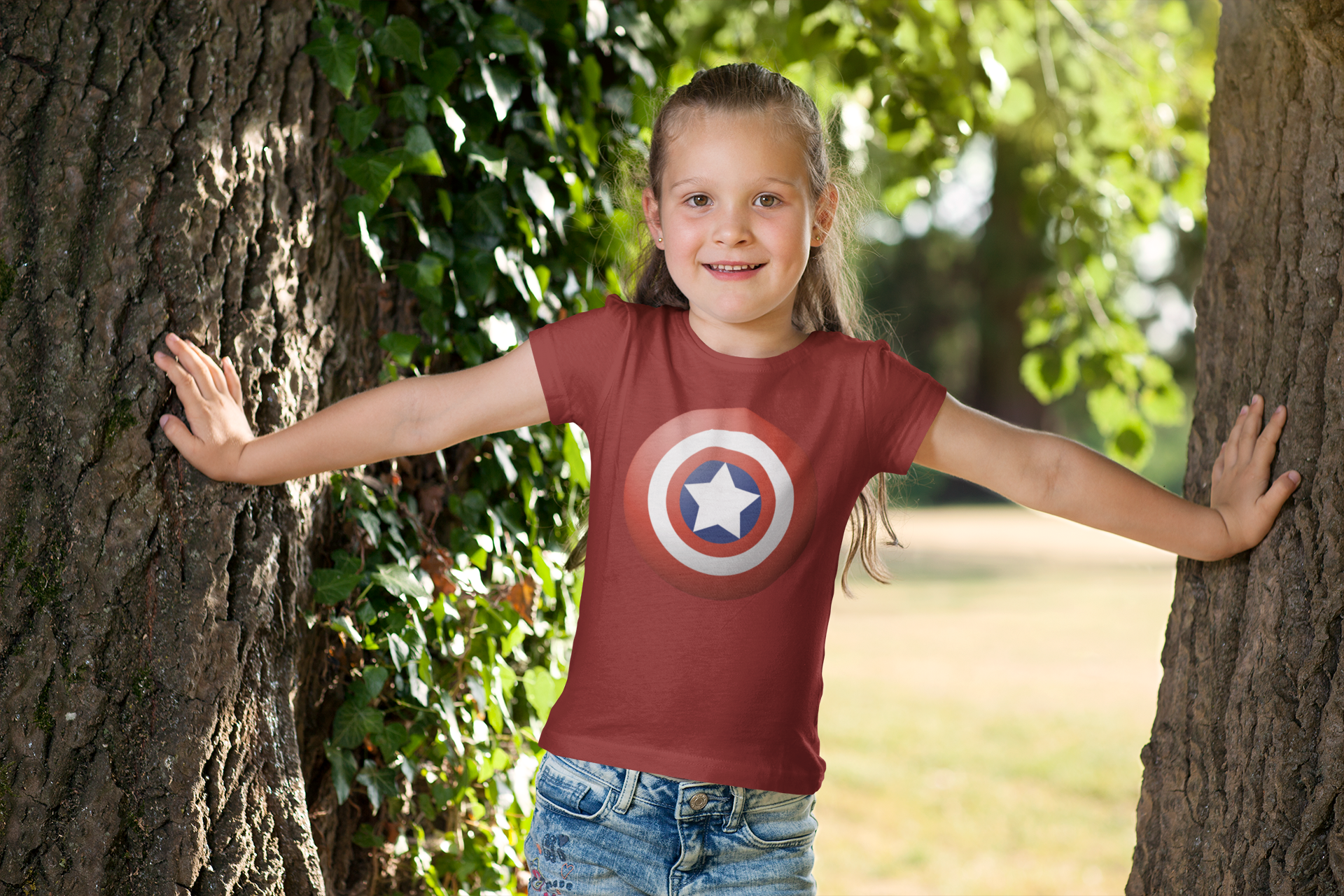 Superhero Half Sleeves T-Shirt For Girls -FunkyTeesClub
