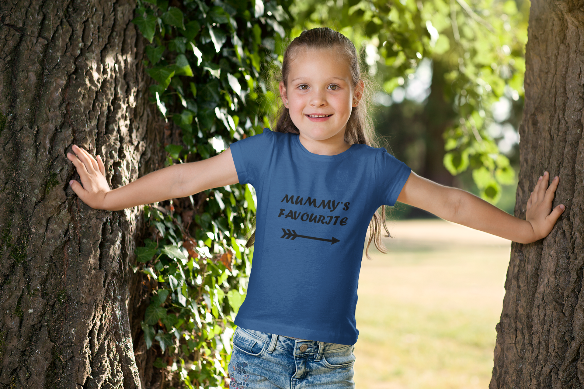 Mummys Favourite Half Sleeves T-Shirt For Girls -FunkyTeesClub