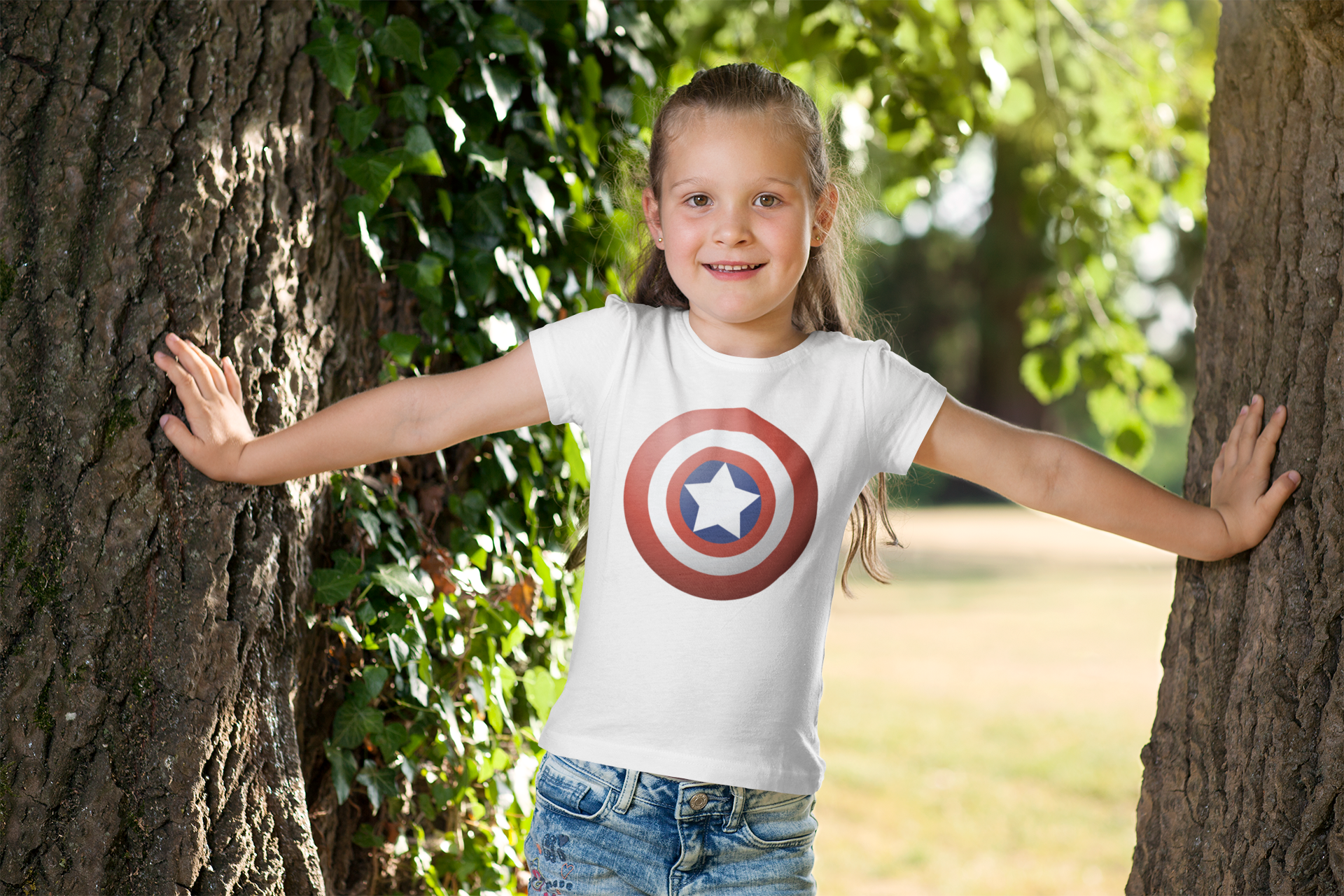 Superhero Half Sleeves T-Shirt For Girls -FunkyTeesClub
