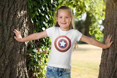 Superhero Half Sleeves T-Shirt For Girls -FunkyTeesClub
