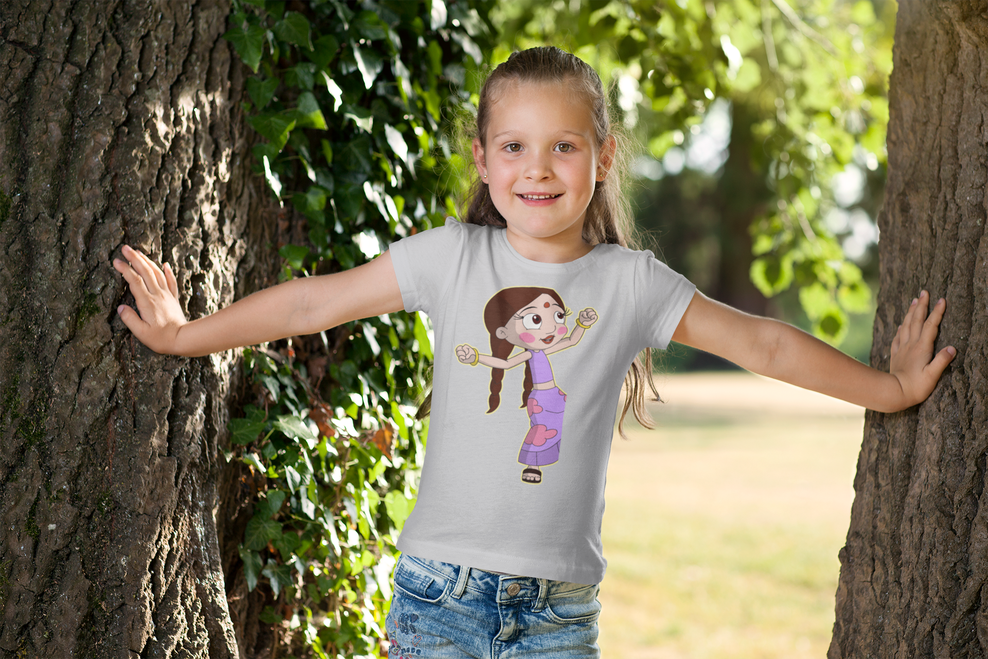 Cute Cartoon Half Sleeves T-Shirt For Girls -FunkyTeesClub