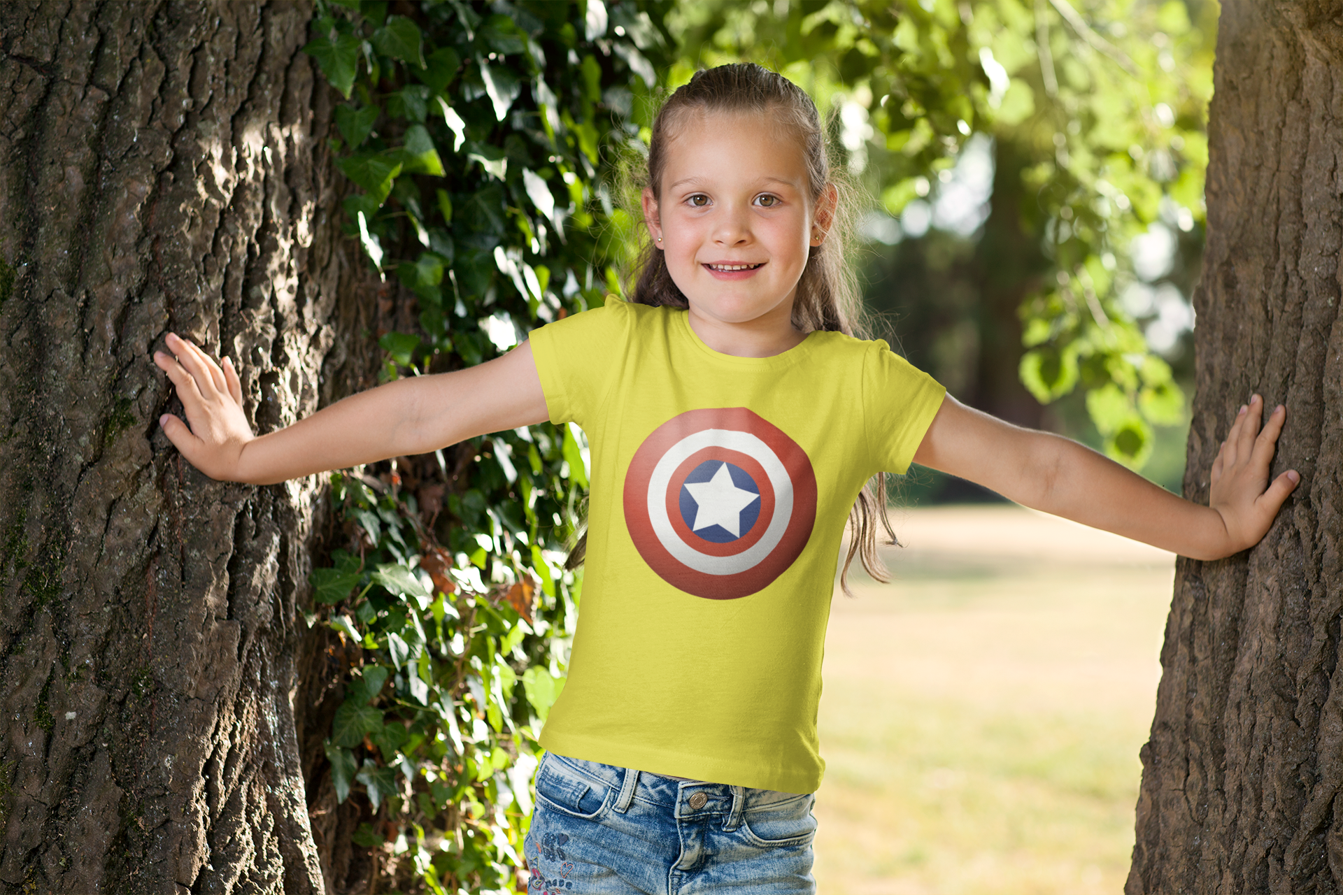 Superhero Half Sleeves T-Shirt For Girls -FunkyTeesClub