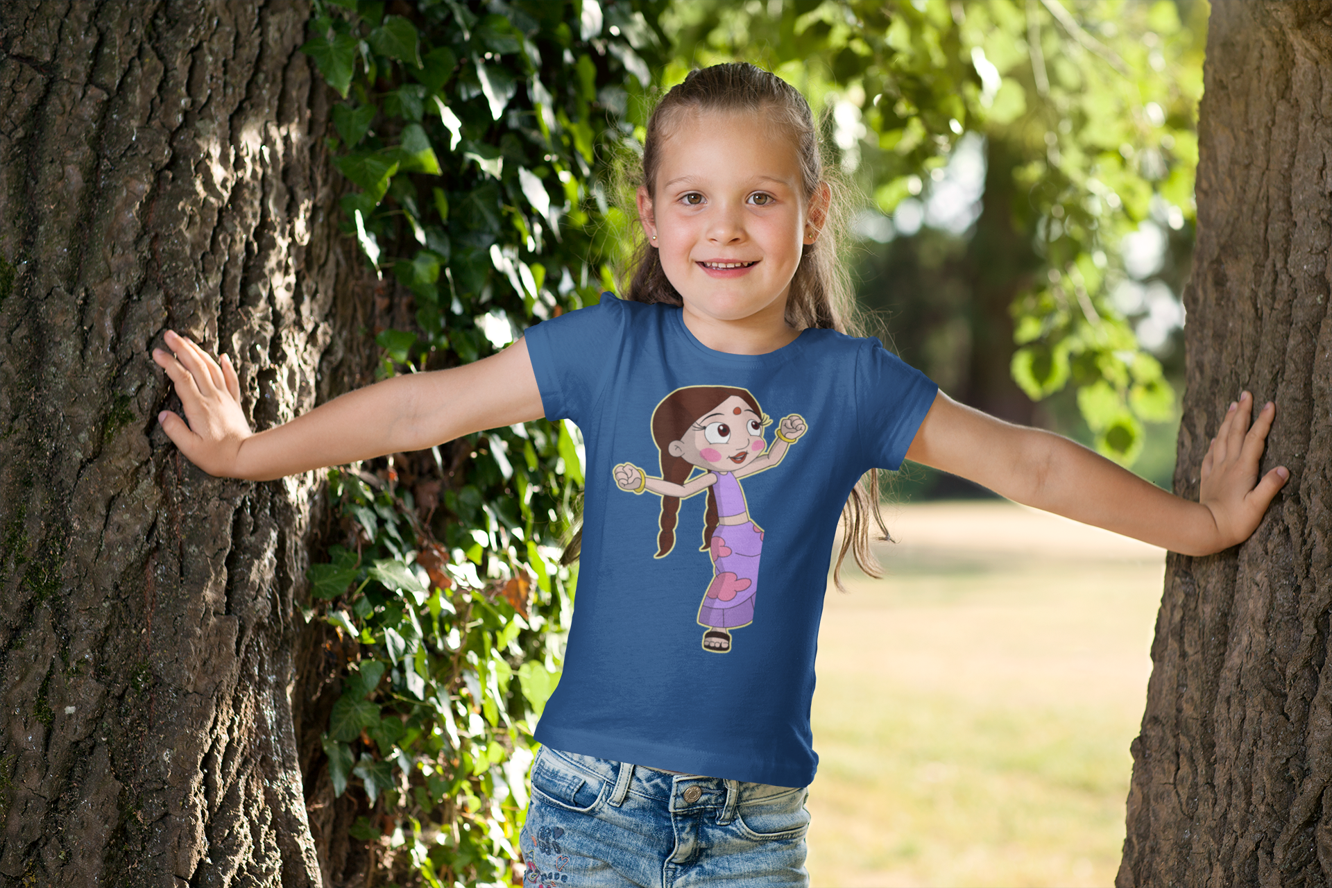 Cute Cartoon Half Sleeves T-Shirt For Girls -FunkyTeesClub