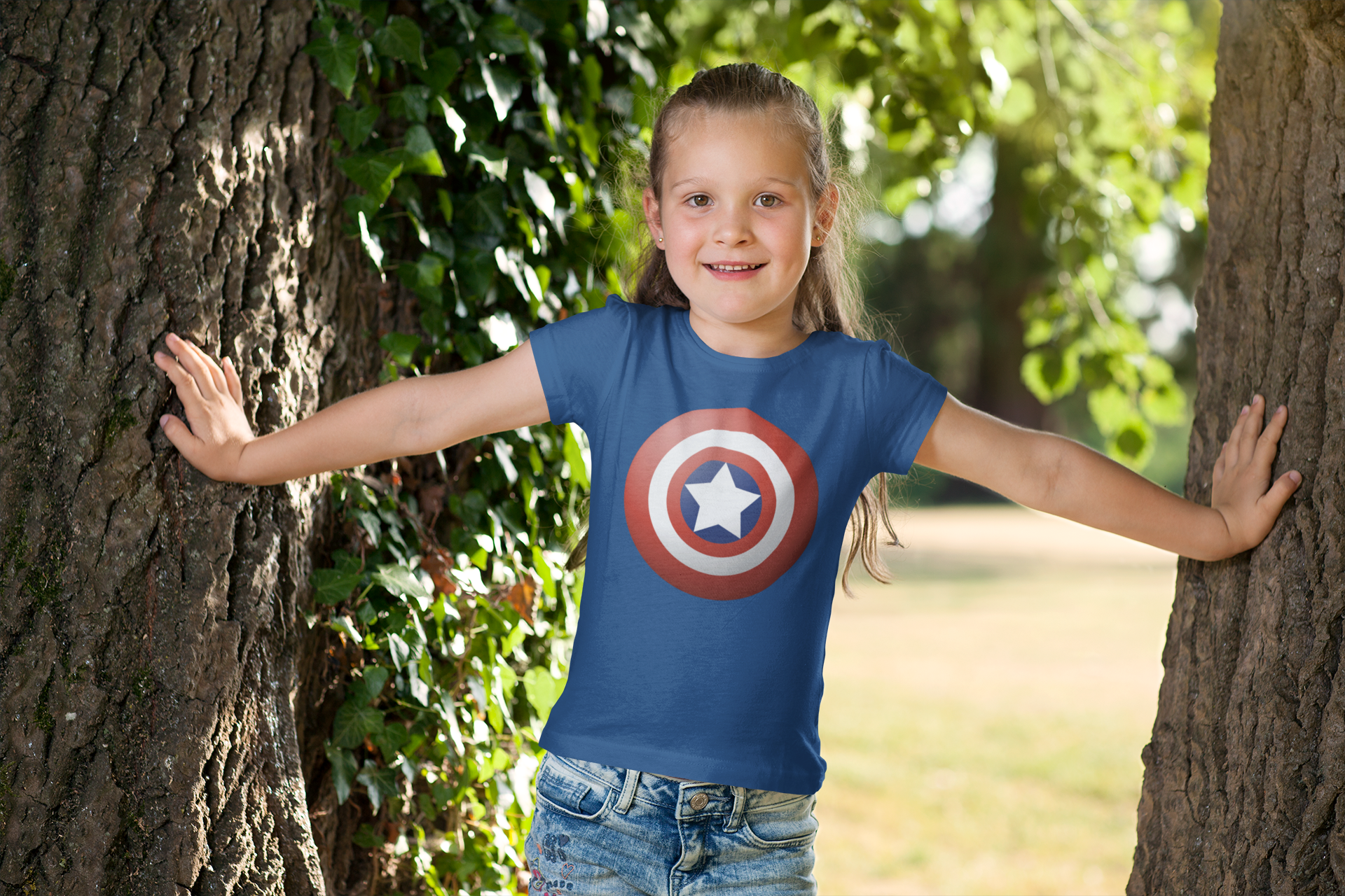 Superhero Half Sleeves T-Shirt For Girls -FunkyTeesClub