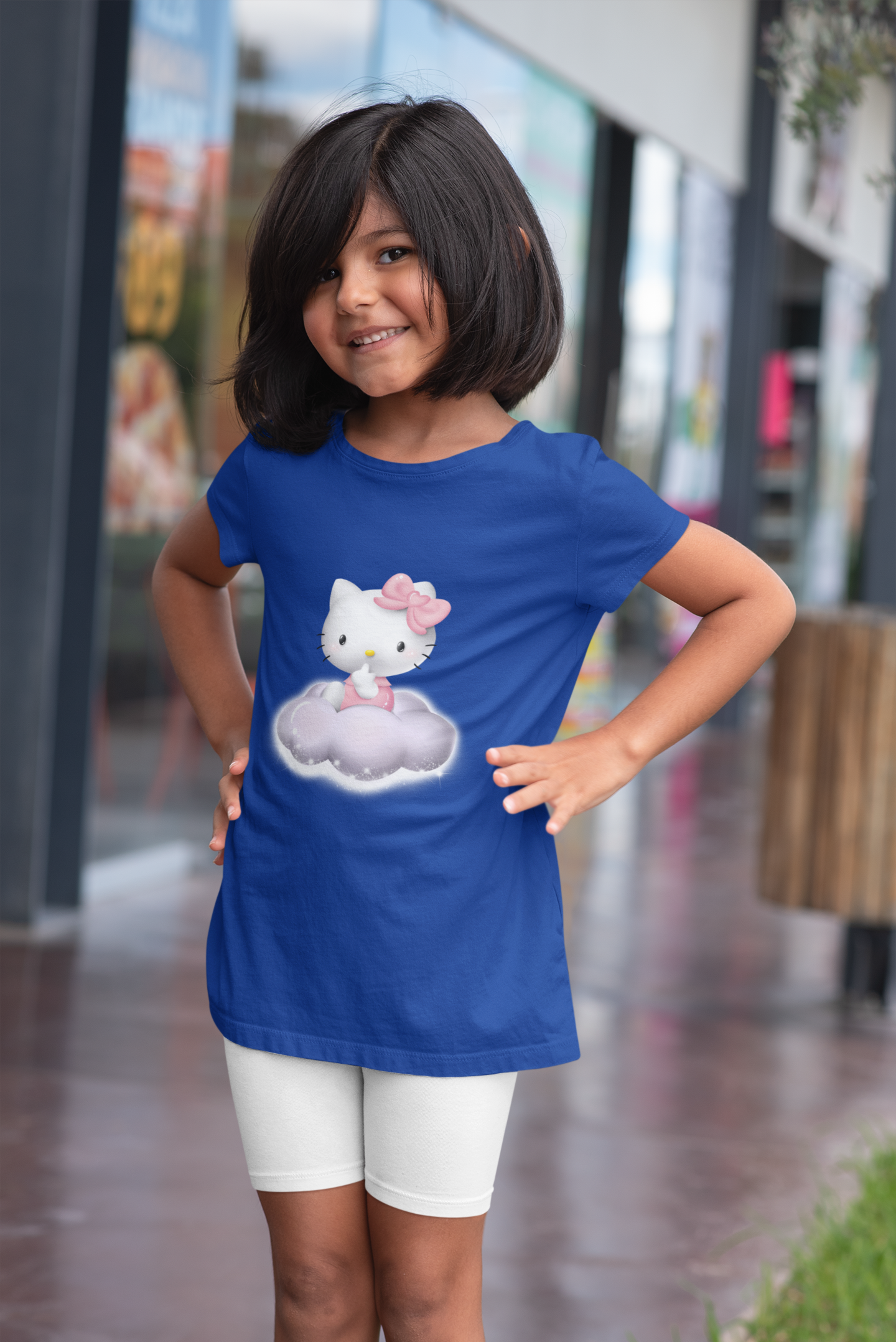 Hello Kitty Half Sleeves T-Shirt For Girls -FunkyTeesClub