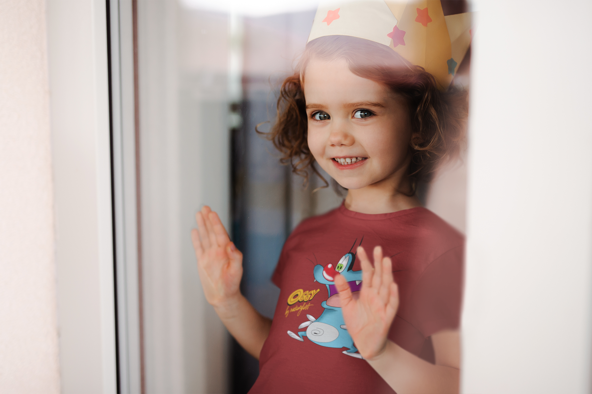 Cute Cartoon Half Sleeves T-Shirt For Girls -FunkyTeesClub