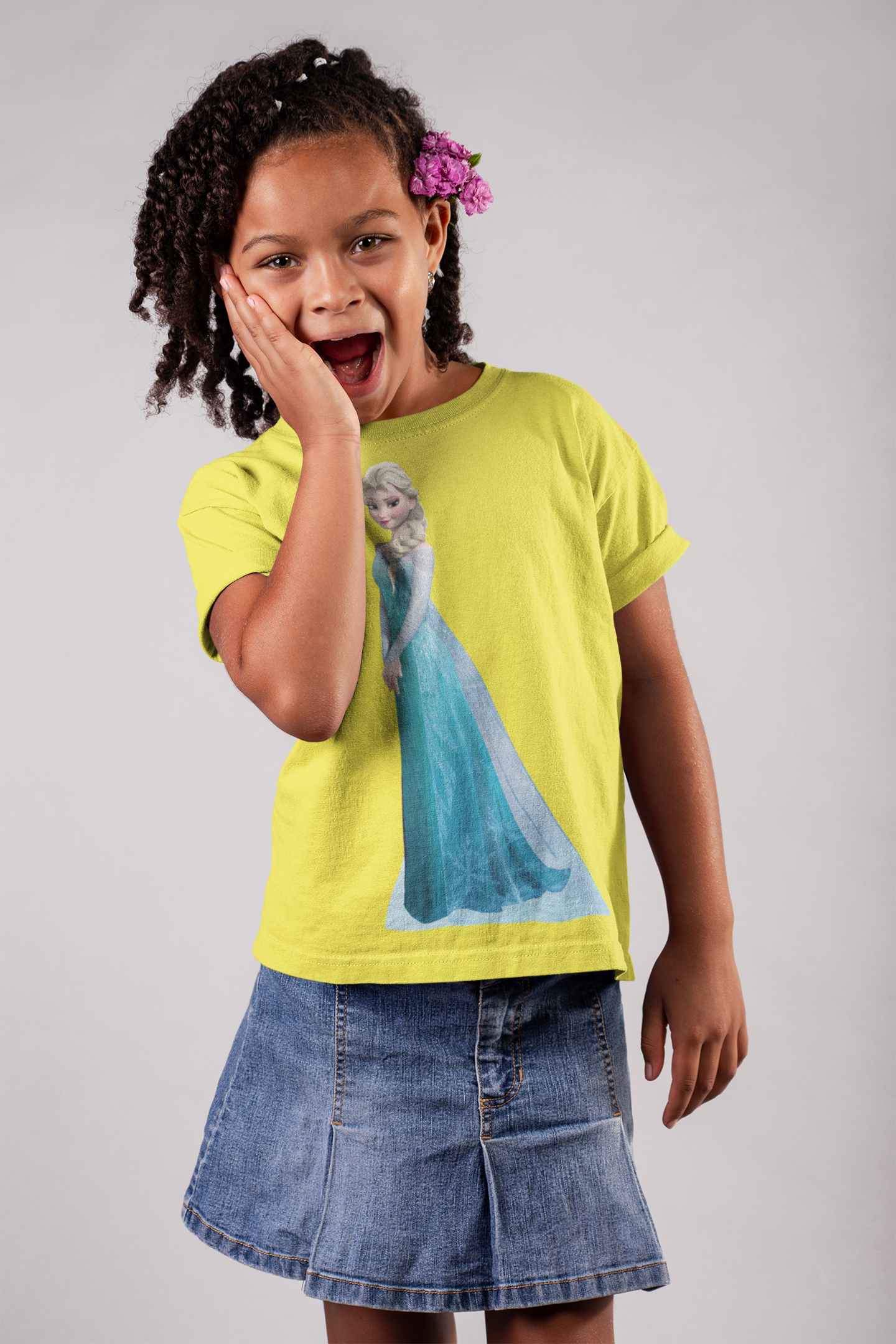 Cute Princess Half Sleeves T-Shirt For Girls -FunkyTeesClub