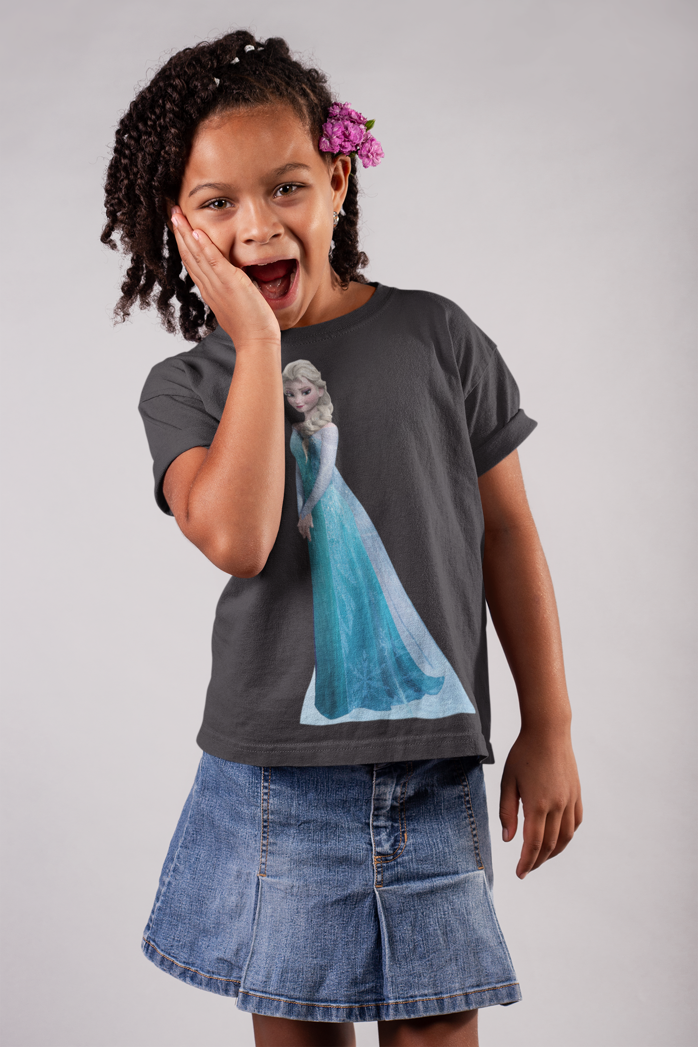 Cute Princess Half Sleeves T-Shirt For Girls -FunkyTeesClub