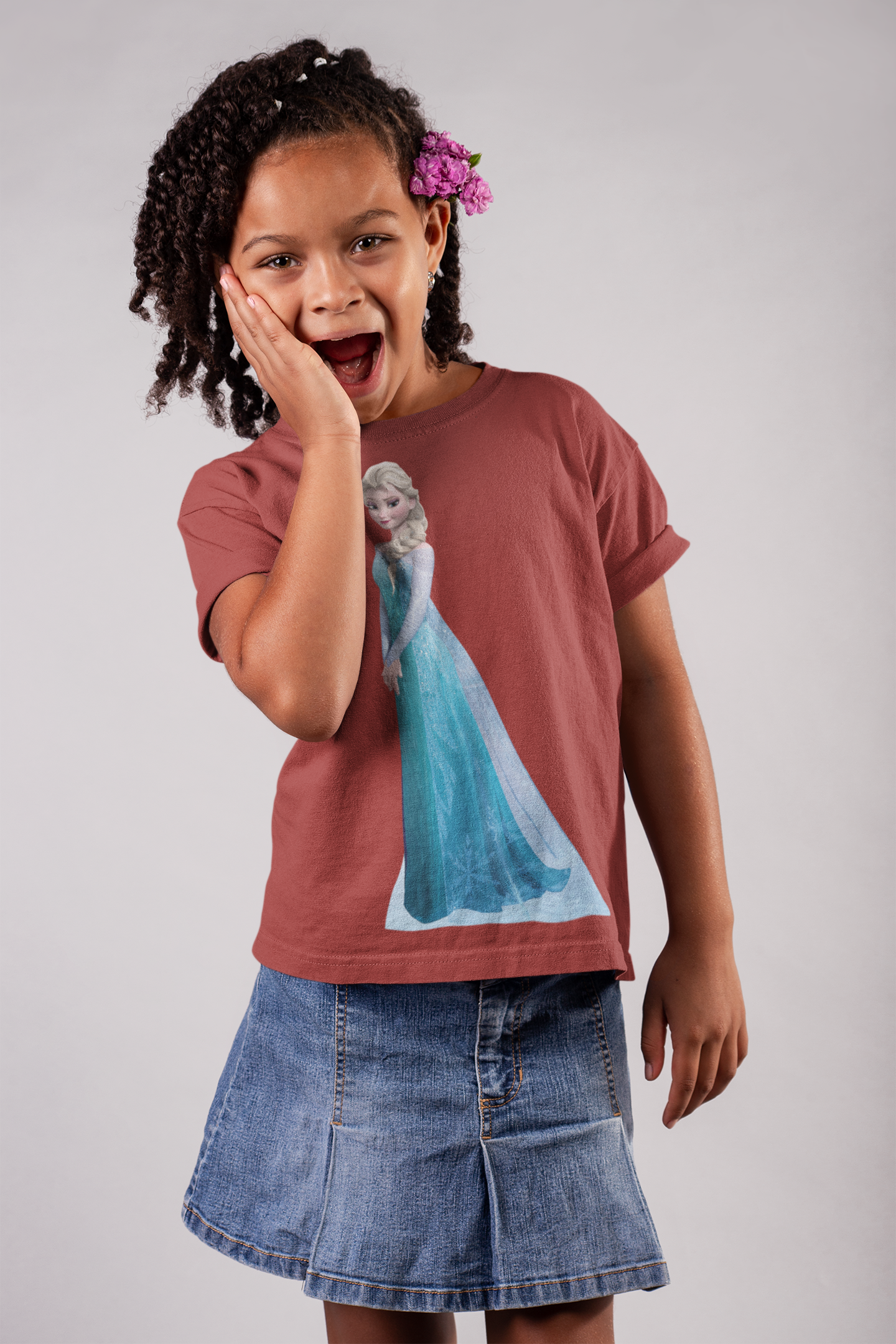 Cute Princess Half Sleeves T-Shirt For Girls -FunkyTeesClub