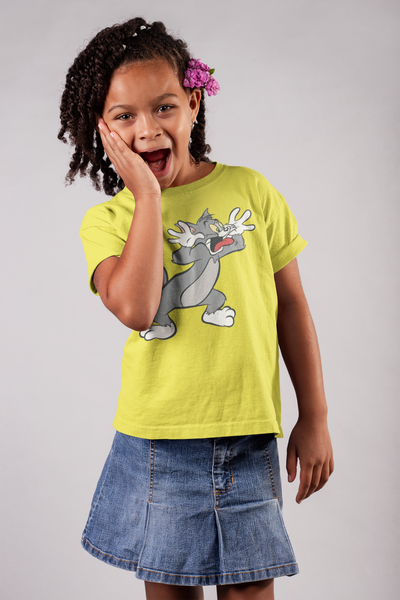 Cute Cartoon Half Sleeves T-Shirt For Girls -FunkyTeesClub
