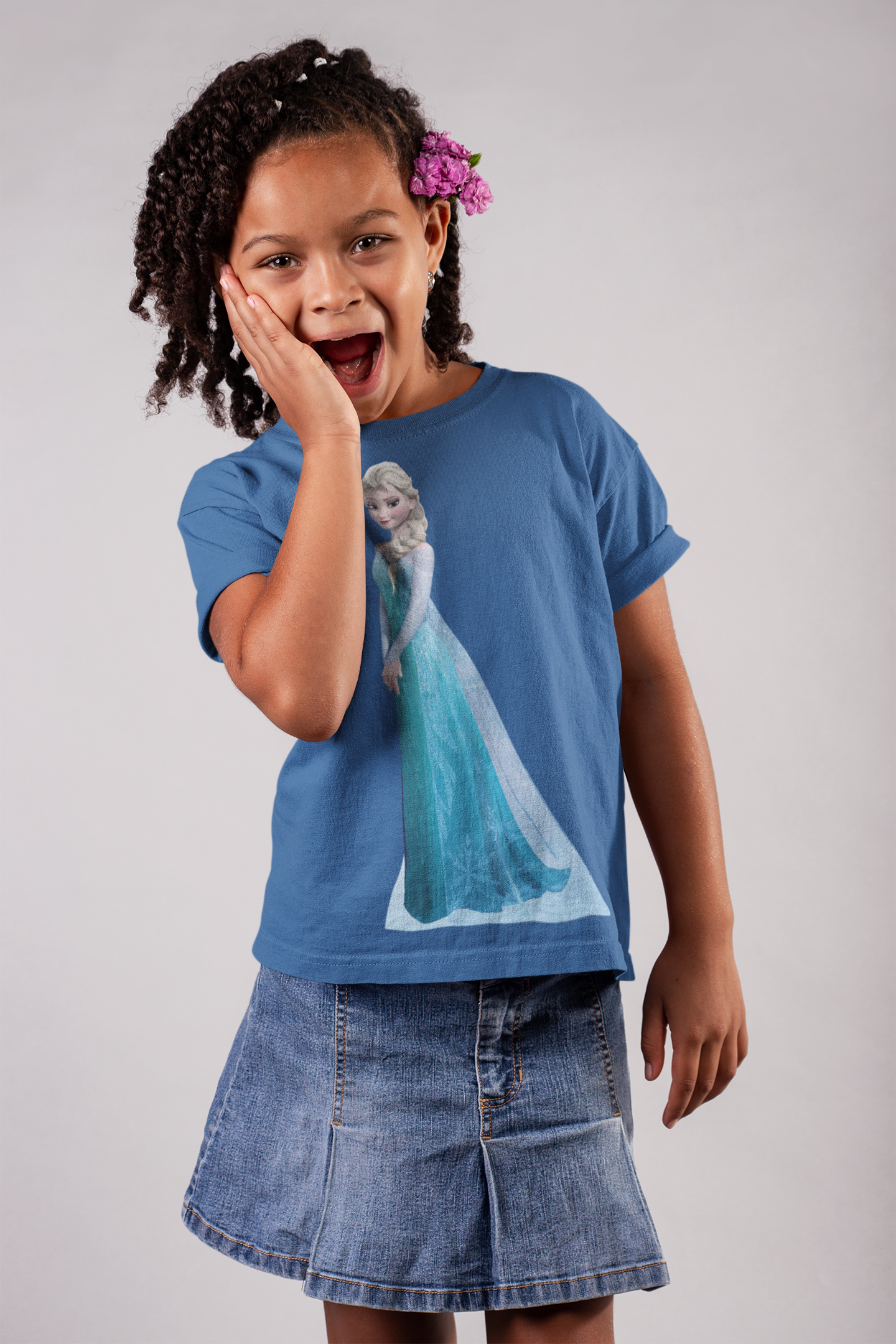 Cute Princess Half Sleeves T-Shirt For Girls -FunkyTeesClub