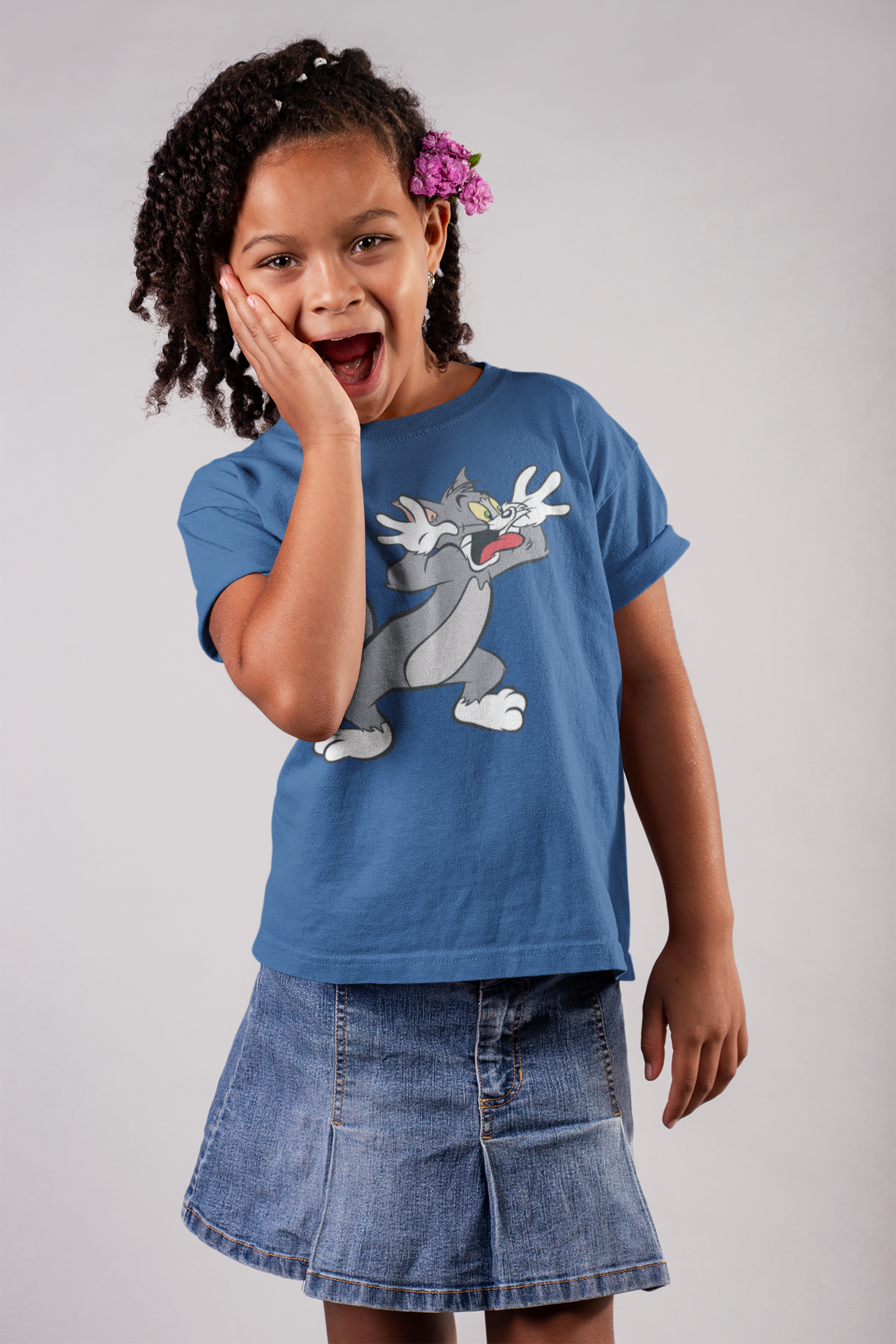 Cute Cartoon Half Sleeves T-Shirt For Girls -FunkyTeesClub