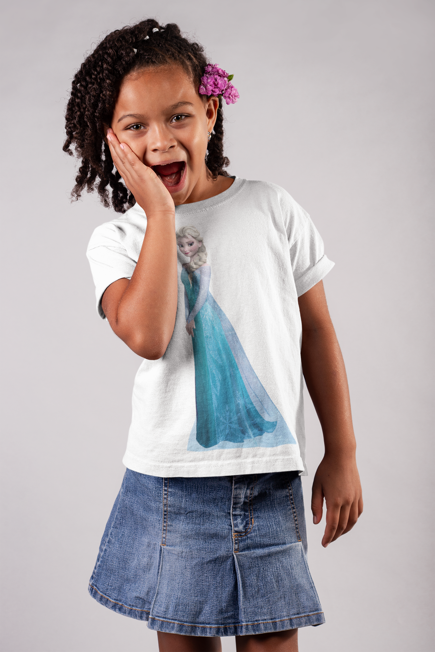 Cute Princess Half Sleeves T-Shirt For Girls -FunkyTeesClub