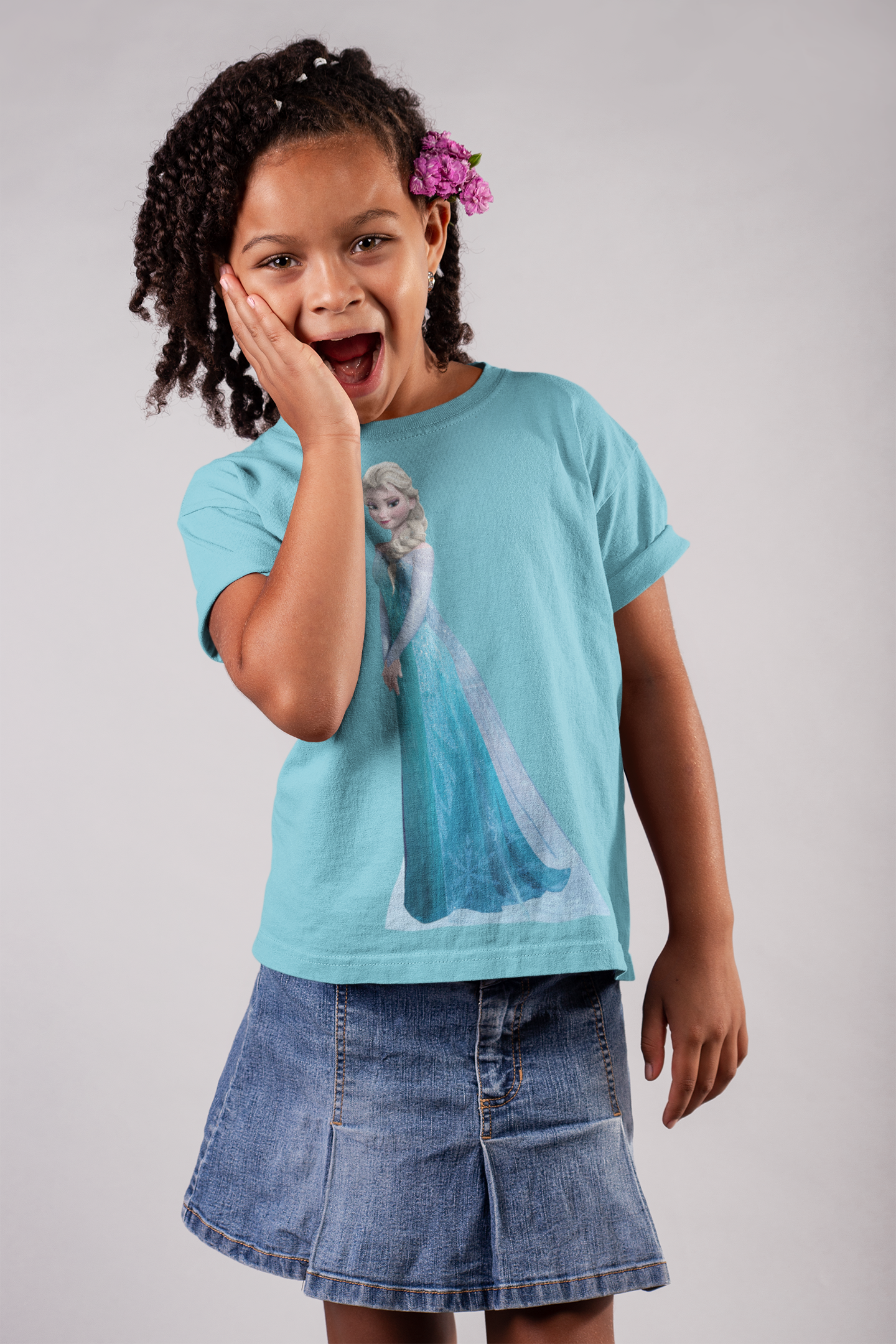Cute Princess Half Sleeves T-Shirt For Girls -FunkyTeesClub