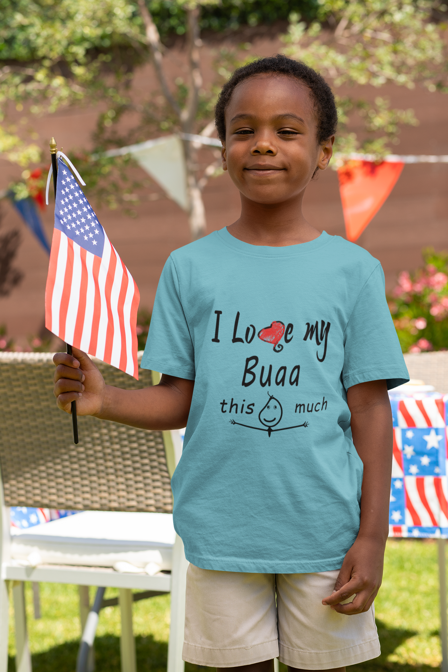 I Love My Bua Half Sleeves T-Shirt for Boy-FunkyTeesClub