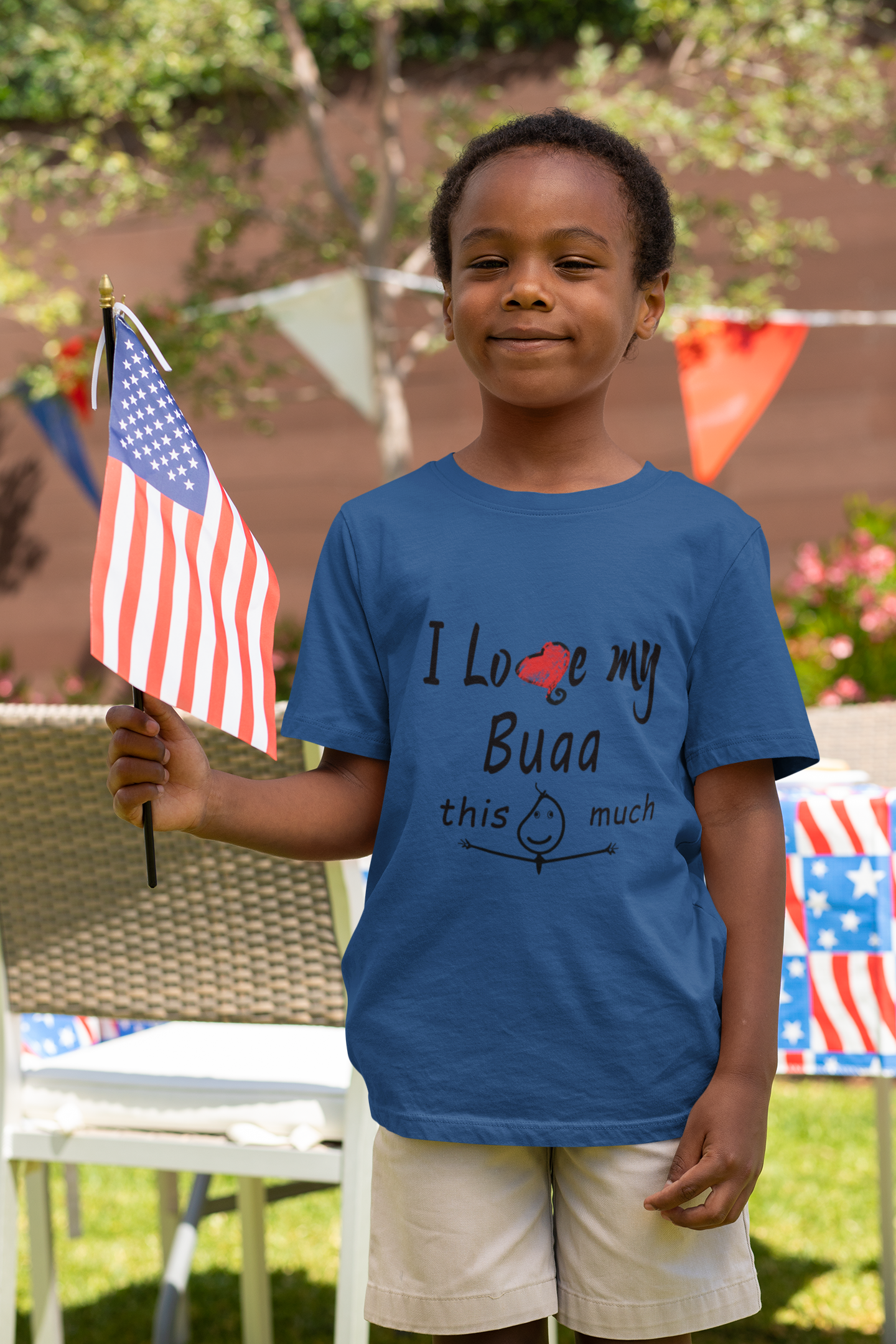 I Love My Bua Half Sleeves T-Shirt for Boy-FunkyTeesClub