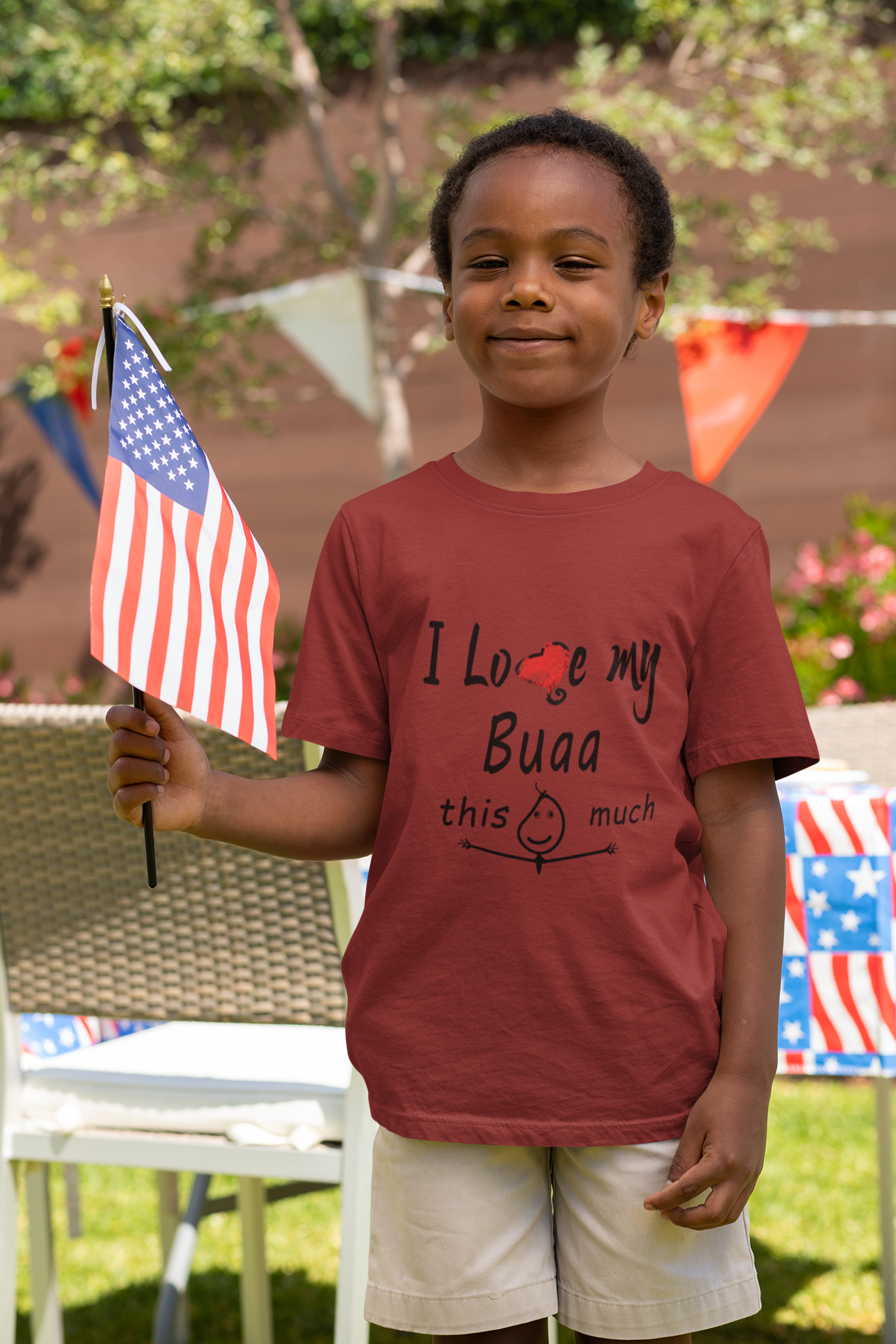 I Love My Bua Half Sleeves T-Shirt for Boy-FunkyTeesClub