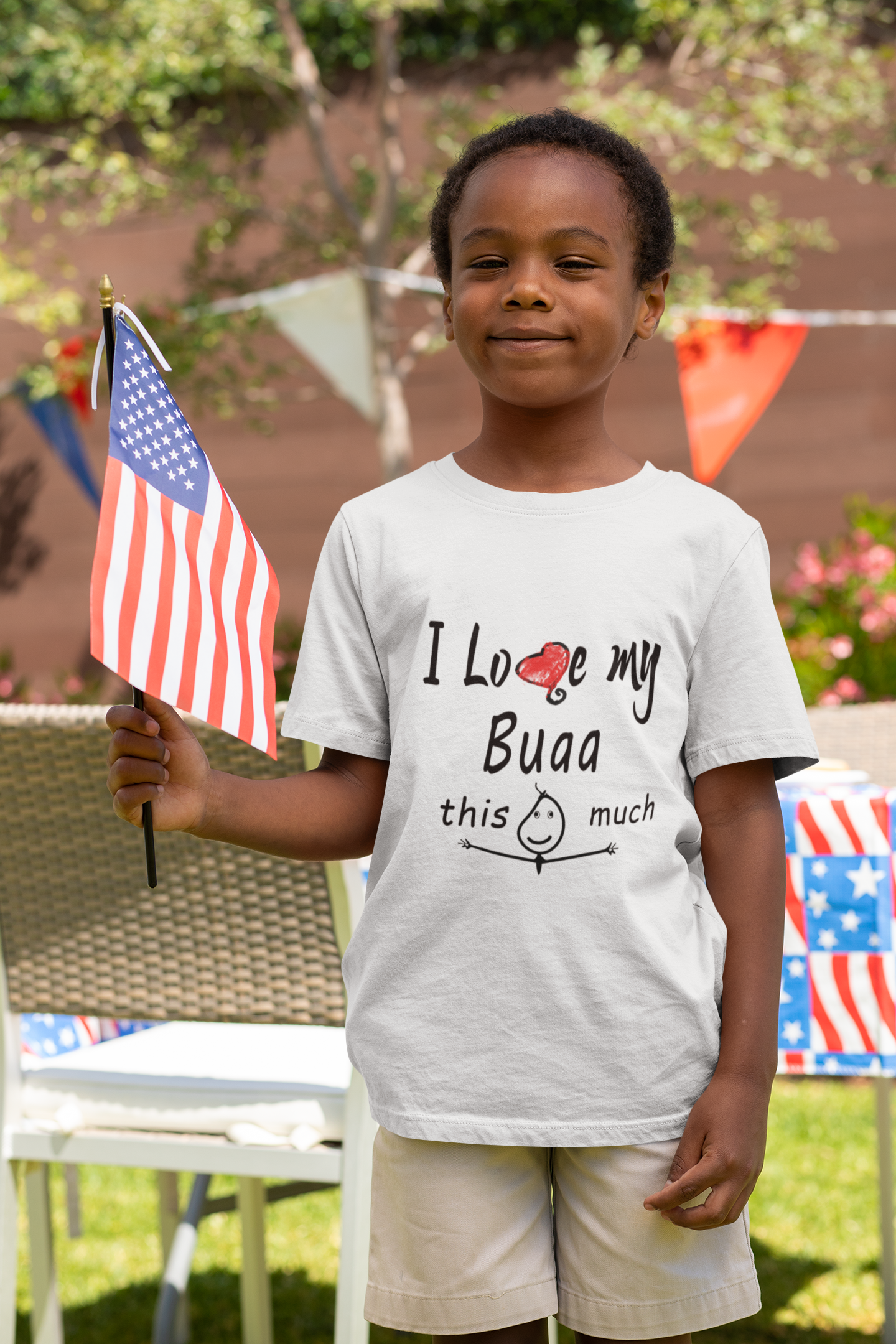 I Love My Bua Half Sleeves T-Shirt for Boy-FunkyTeesClub