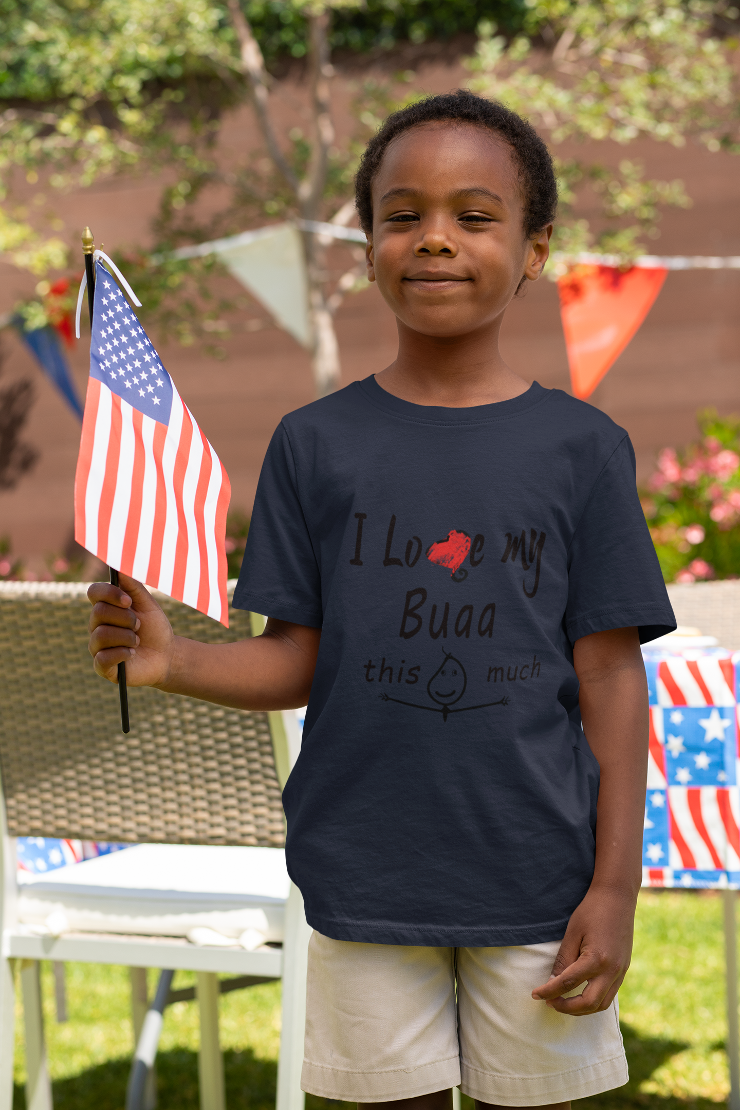 I Love My Bua Half Sleeves T-Shirt for Boy-FunkyTeesClub