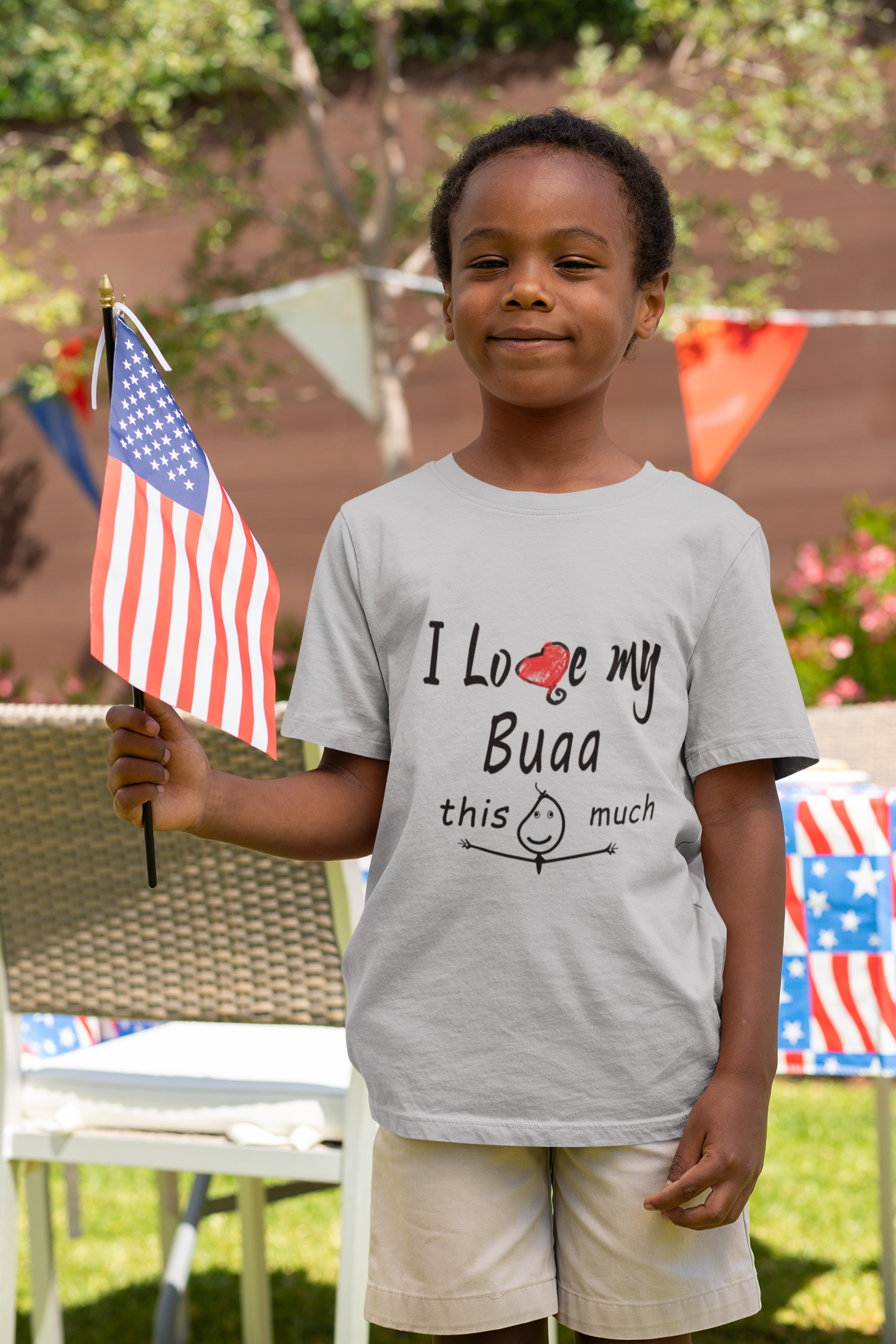 I Love My Bua Half Sleeves T-Shirt for Boy-FunkyTeesClub