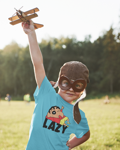 Lazy Half Sleeves T-Shirt for Boy-FunkyTeesClub