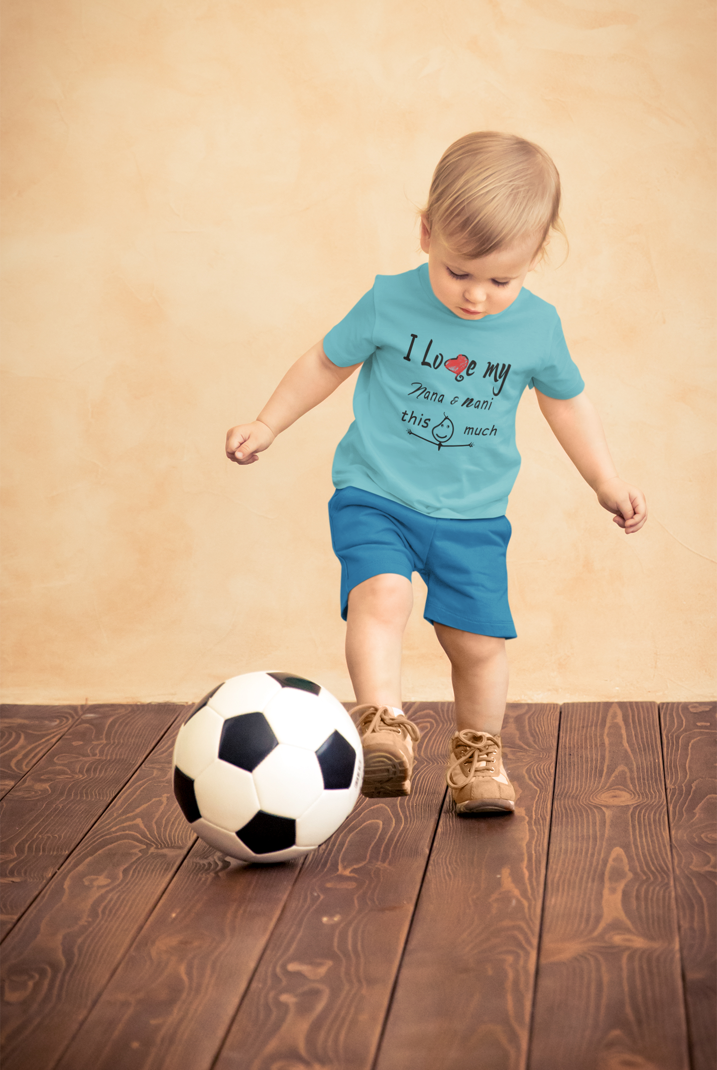 I Love My Nana Nani Half Sleeves T-Shirt for Boy-FunkyTeesClub