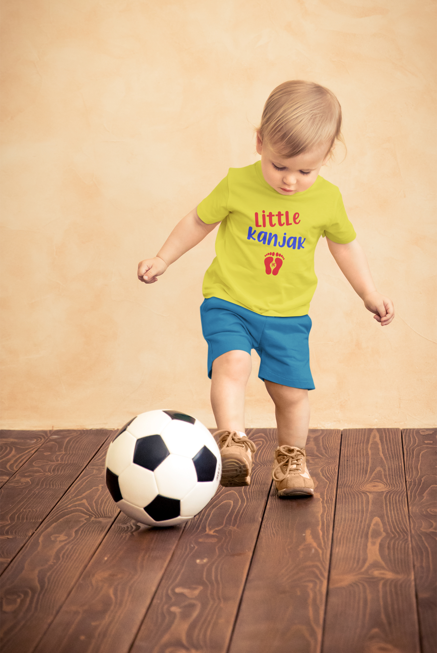 Little Kanjak Half Sleeves T-Shirt for Boy-FunkyTeesClub
