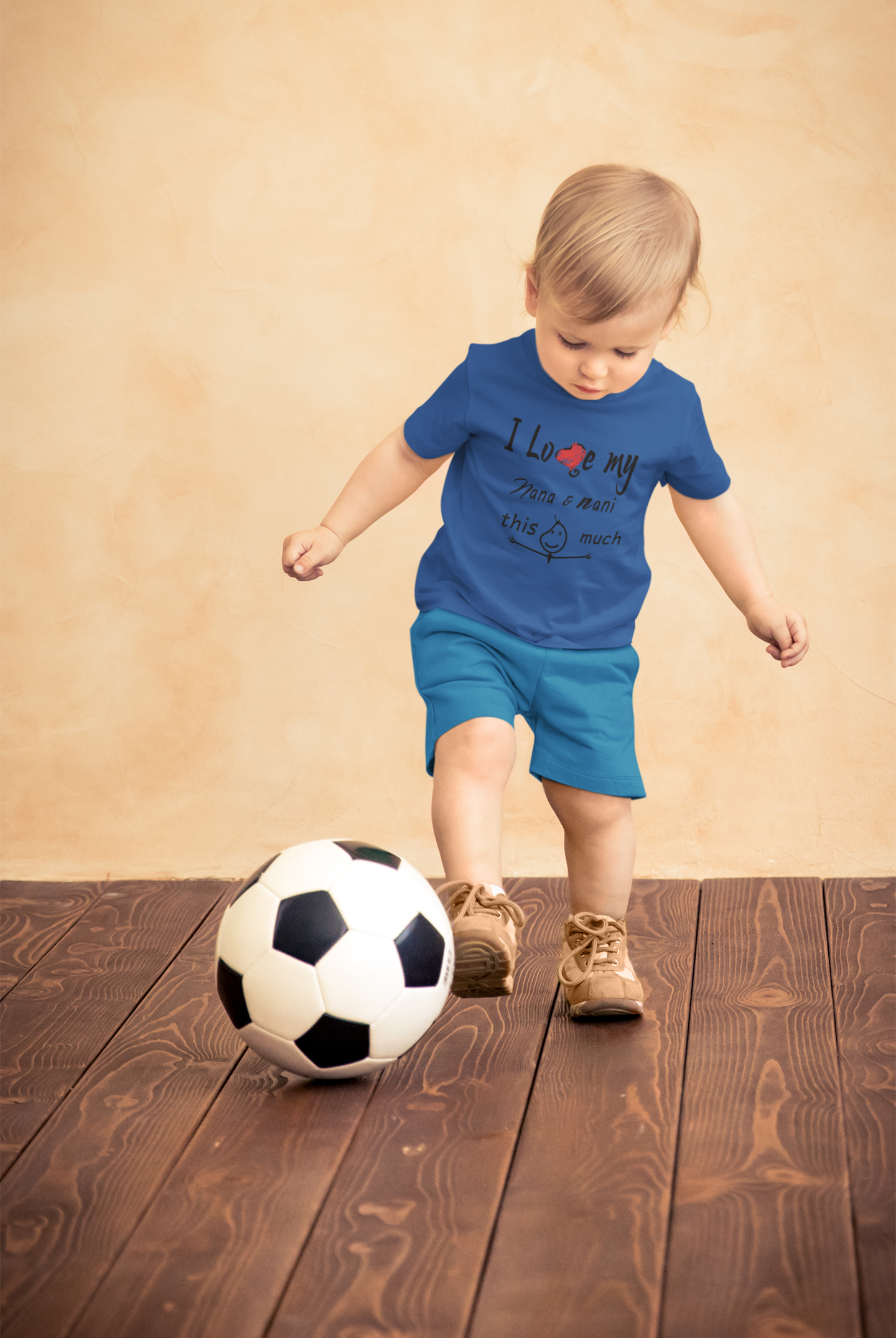I Love My Nana Nani Half Sleeves T-Shirt for Boy-FunkyTeesClub