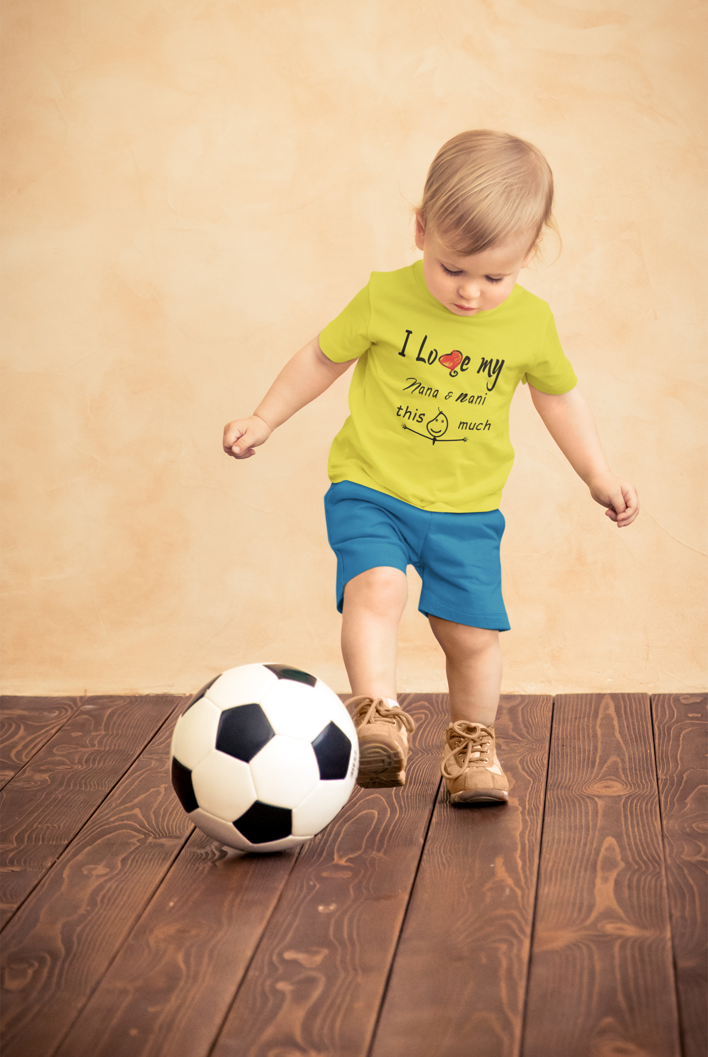 I Love My Nana Nani Half Sleeves T-Shirt for Boy-FunkyTeesClub