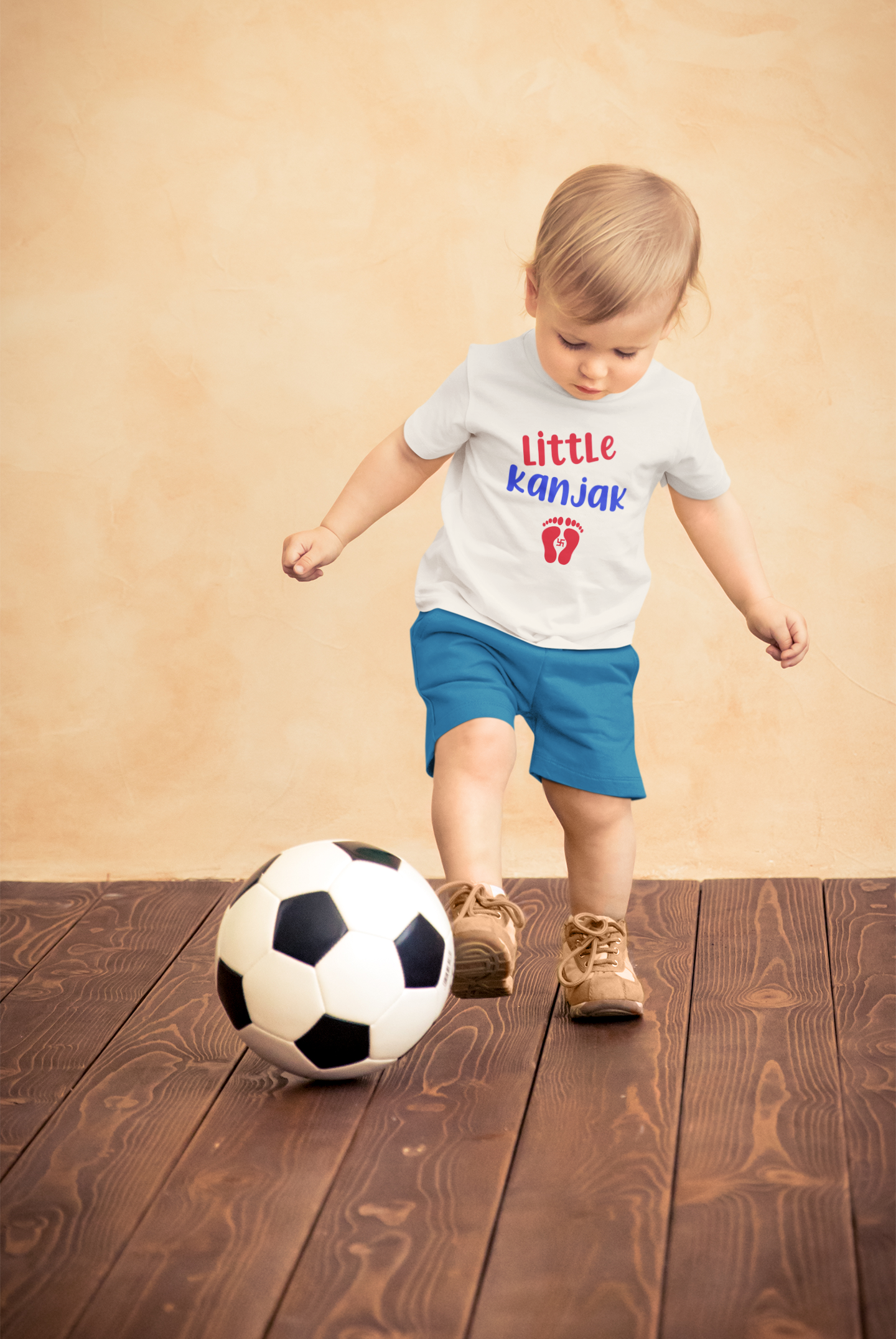 Little Kanjak Half Sleeves T-Shirt for Boy-FunkyTeesClub
