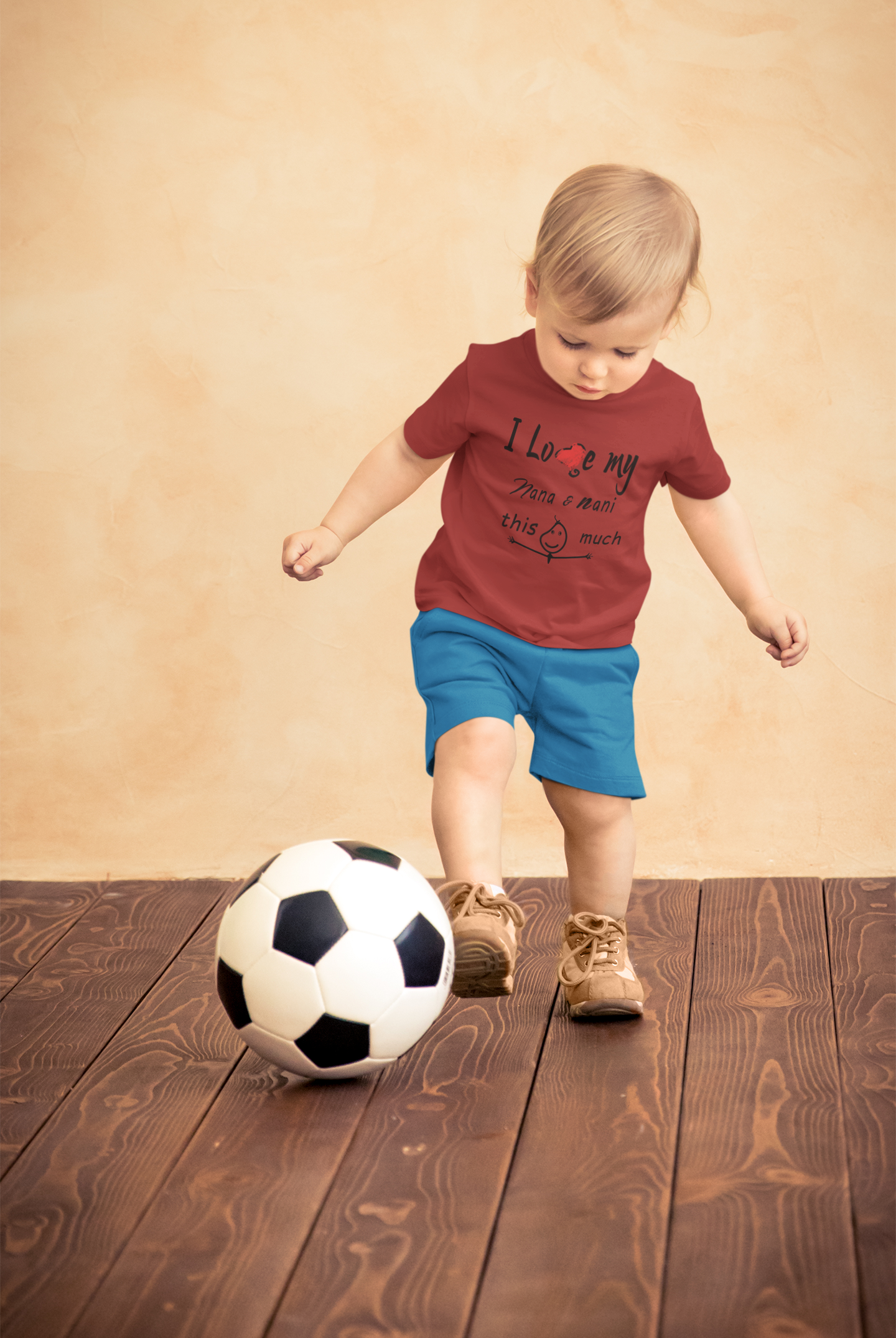 I Love My Nana Nani Half Sleeves T-Shirt for Boy-FunkyTeesClub