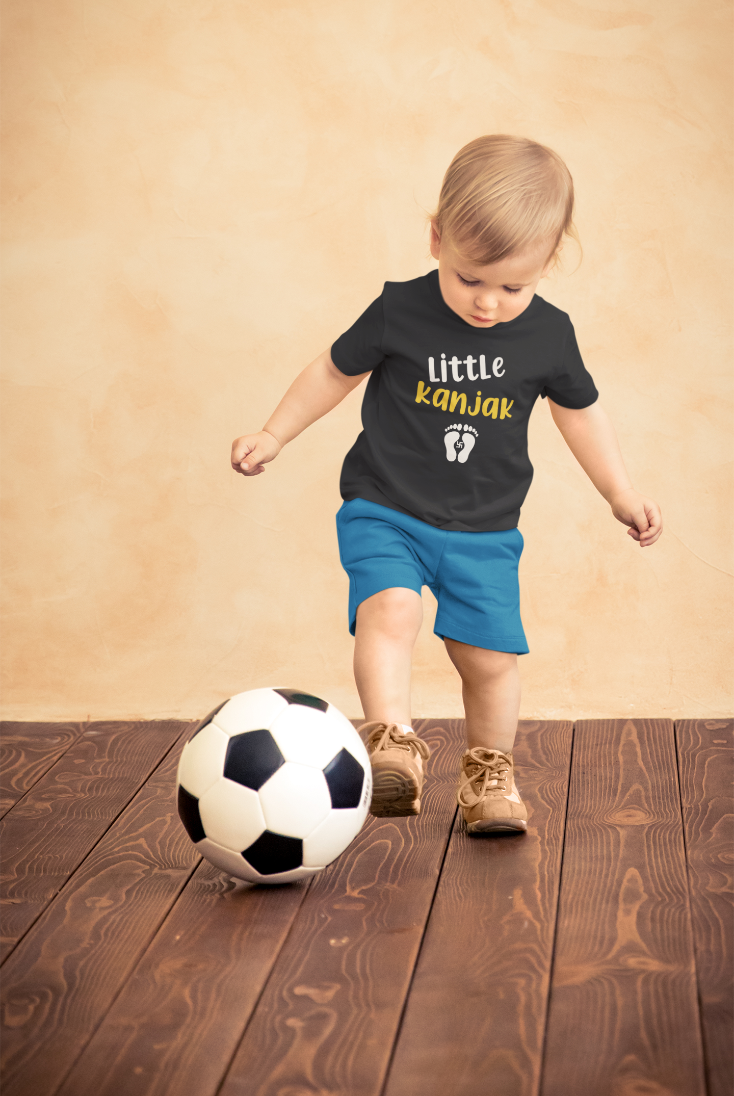 Little Kanjak Half Sleeves T-Shirt for Boy-FunkyTeesClub