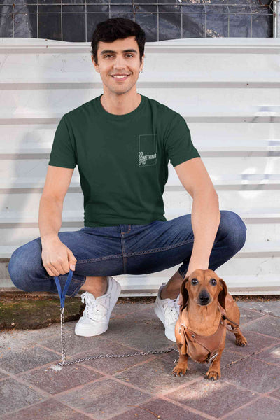 Do Something Epic Side Pocket Mens Half Sleeves T-shirt- FunkyTeesClub