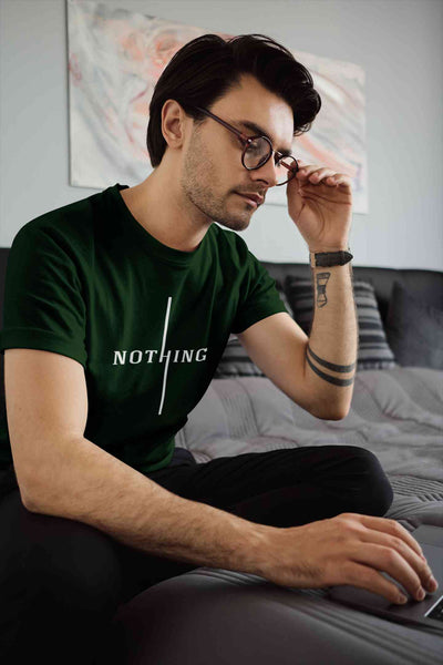 Nothing Mens Half Sleeves T-shirt- FunkyTeesClub