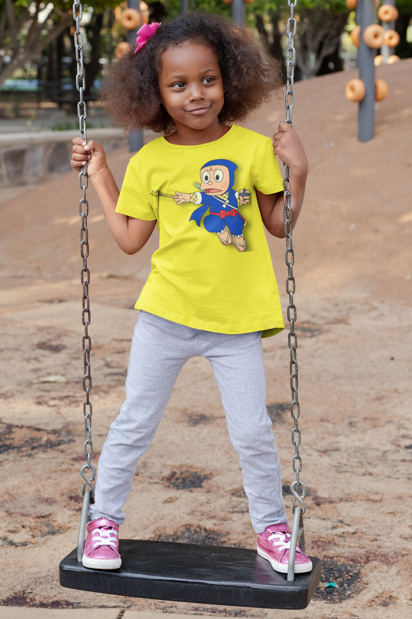 Cute Cartoon Half Sleeves T-Shirt For Girls -FunkyTeesClub