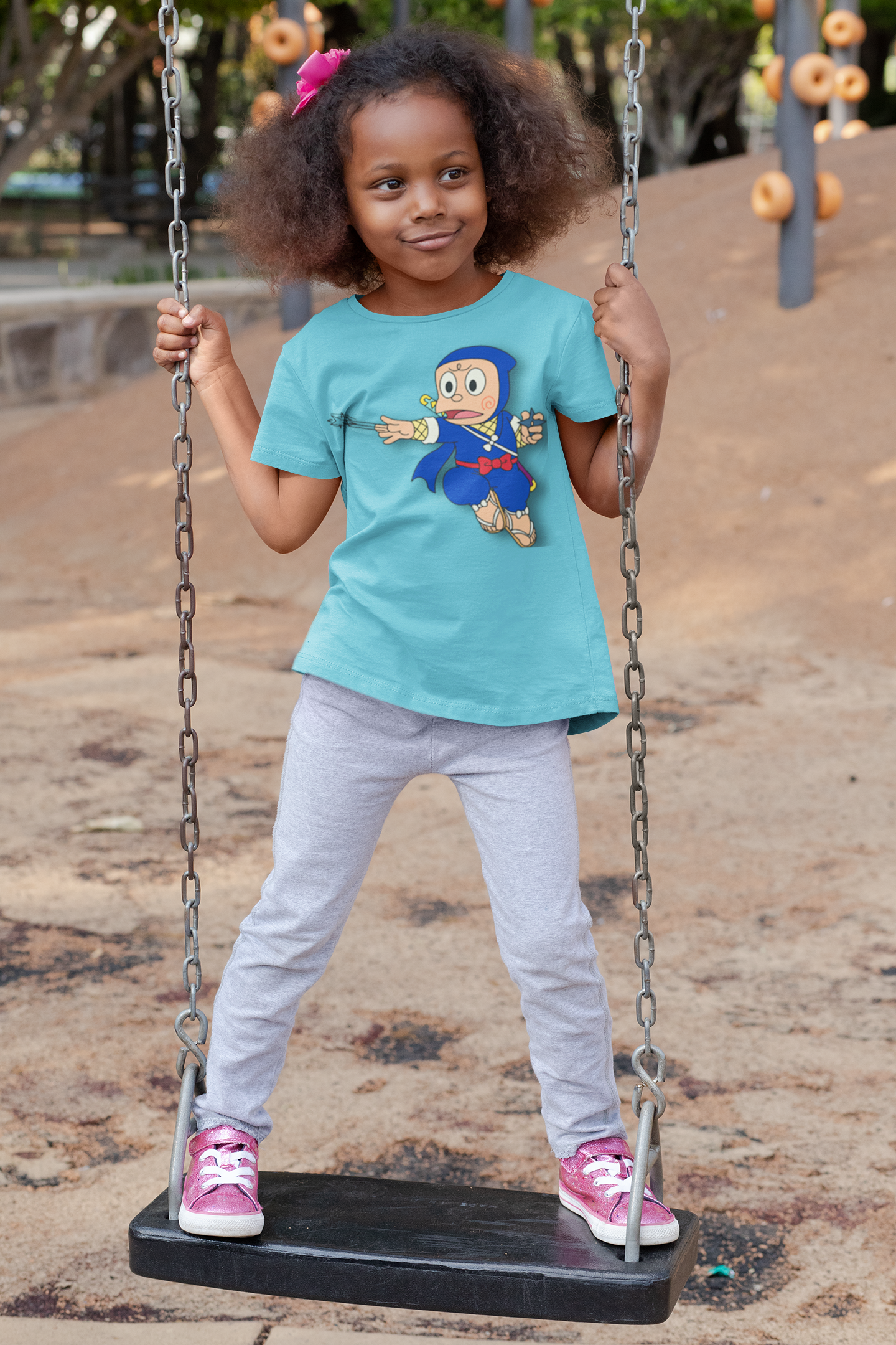 Cute Cartoon Half Sleeves T-Shirt For Girls -FunkyTeesClub