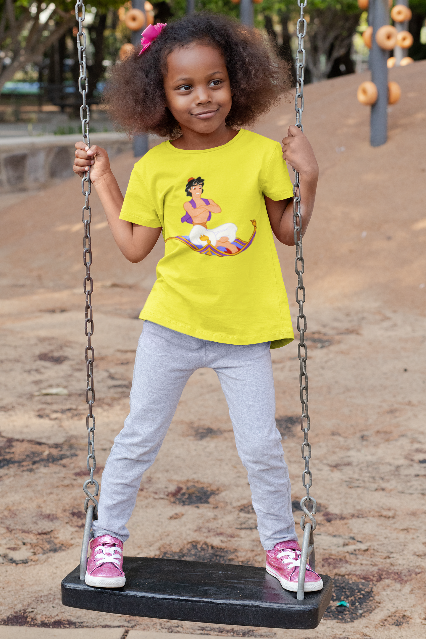 Cute Cartoon Half Sleeves T-Shirt For Girls -FunkyTeesClub