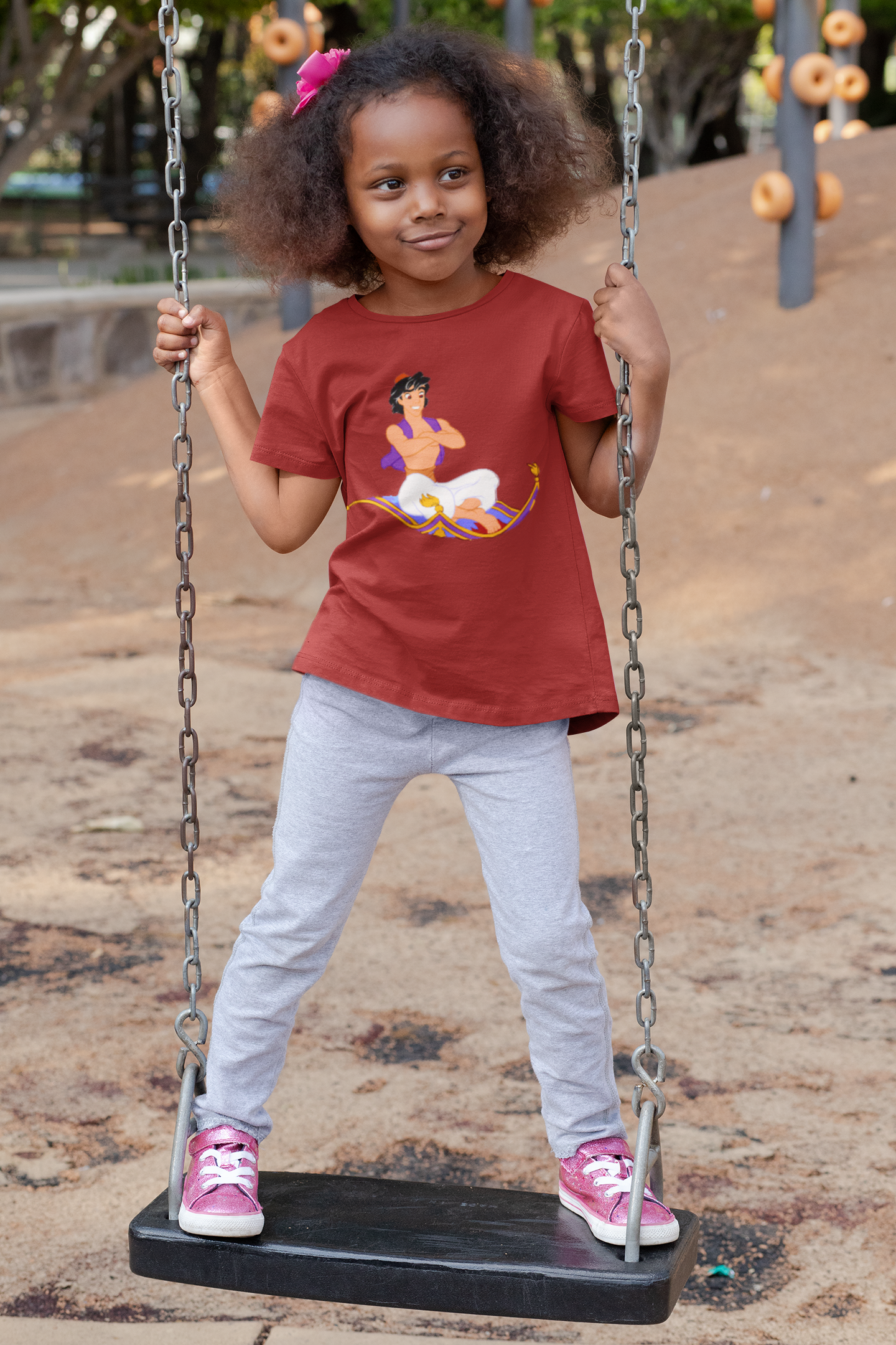 Cute Cartoon Half Sleeves T-Shirt For Girls -FunkyTeesClub