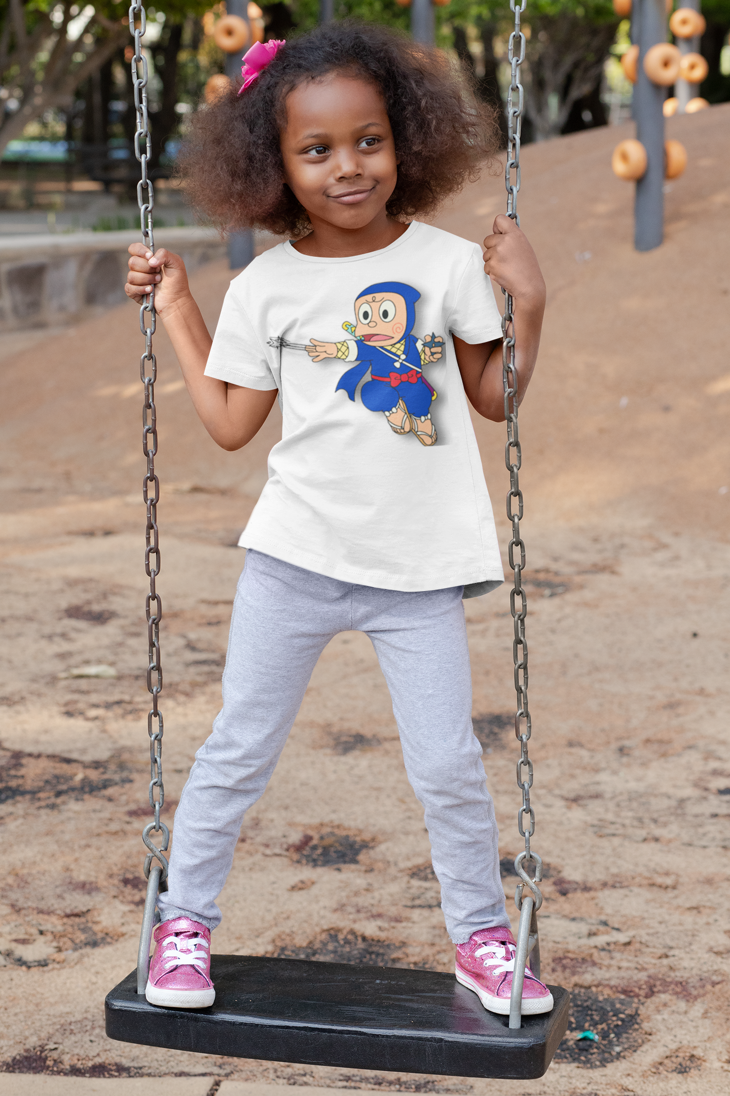 Cute Cartoon Half Sleeves T-Shirt For Girls -FunkyTeesClub